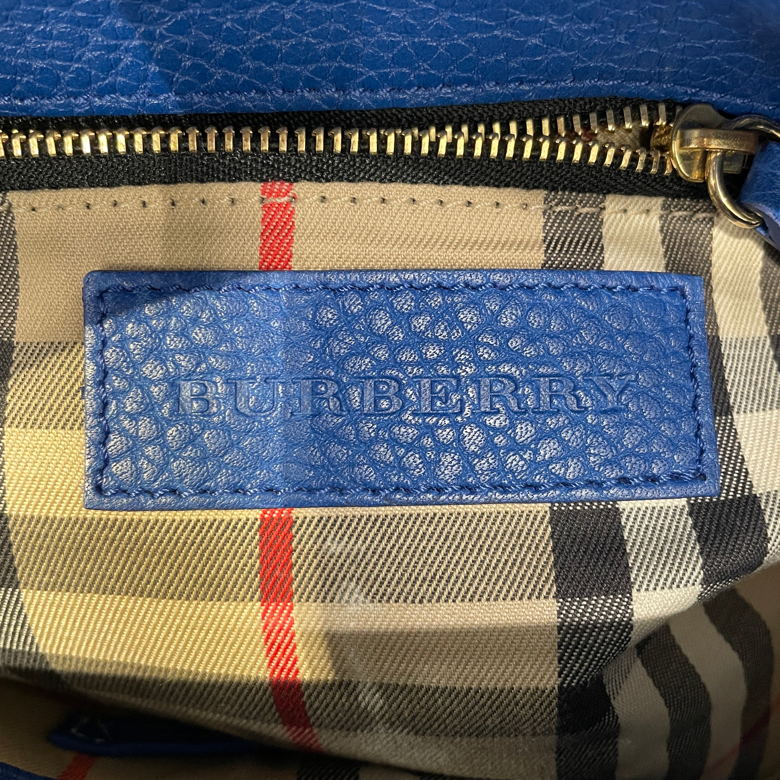 BURBERRY/Cross Body Bag/Leather/BLU/Leah view 5
