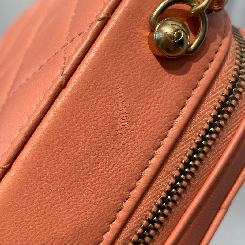 CHANEL/Cross Body Bag/Lambskin/PNK/QUILTED CC PEARL CRUSH