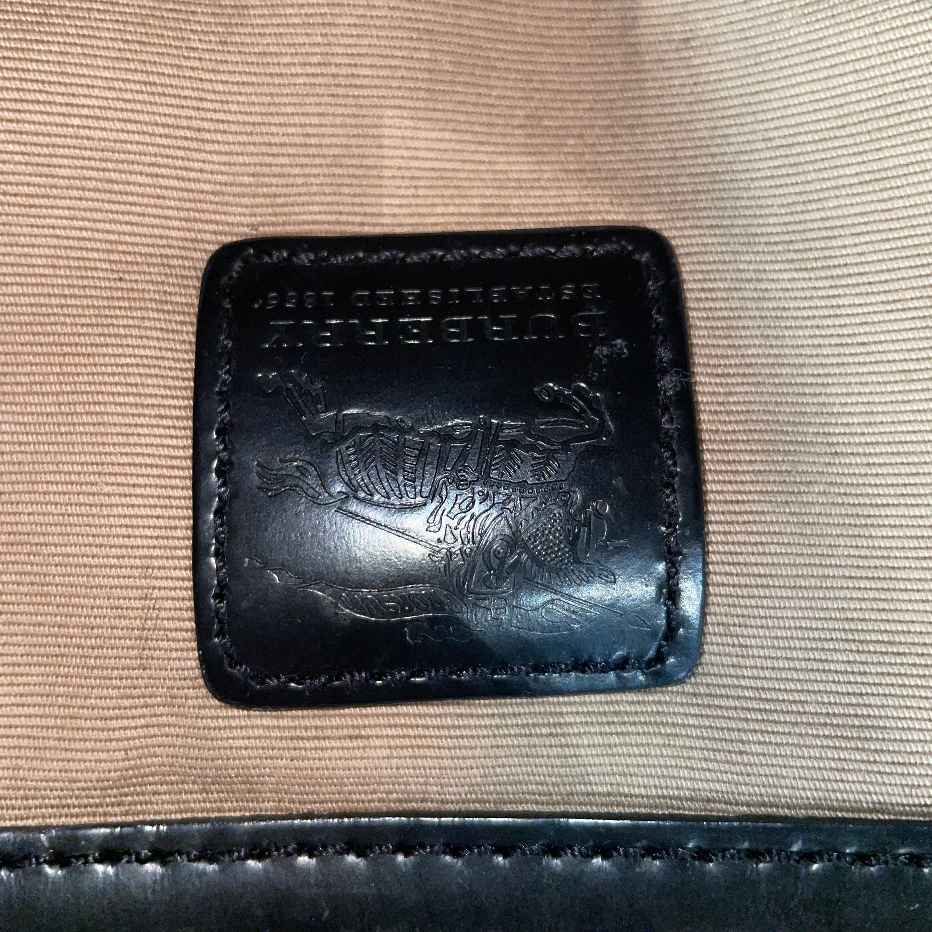 BURBERRY LONDON/Tote Bag/Border/Leather/BEG/ view 5