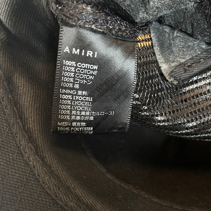 AMIRI/Trucker Cap/Denim/BLK/MA/ WHT LOGO/BLK NET