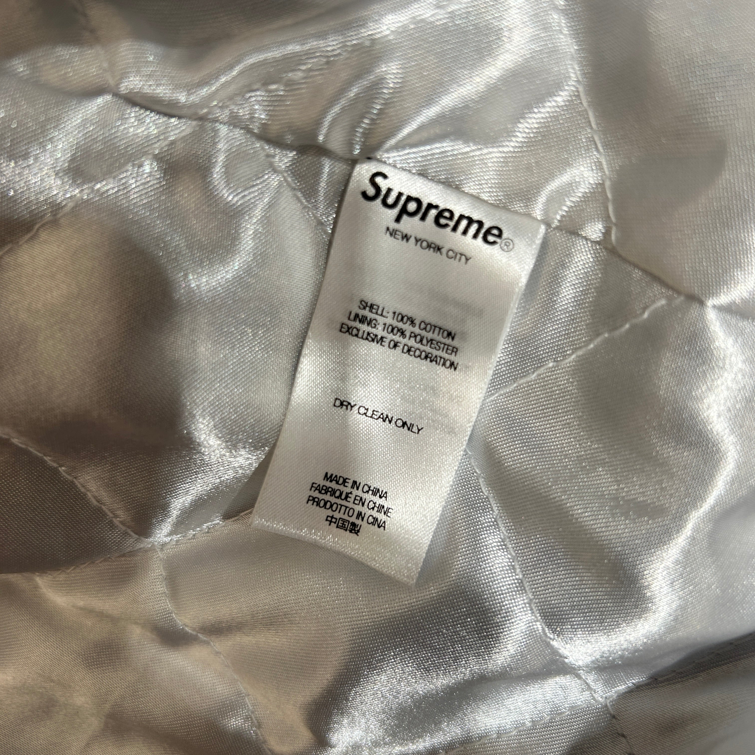 Supreme/JEFF HAMILTON/SpongeBob/Jacket/S/Cotton/WHT/All Over Print/RACING JACKET view 4