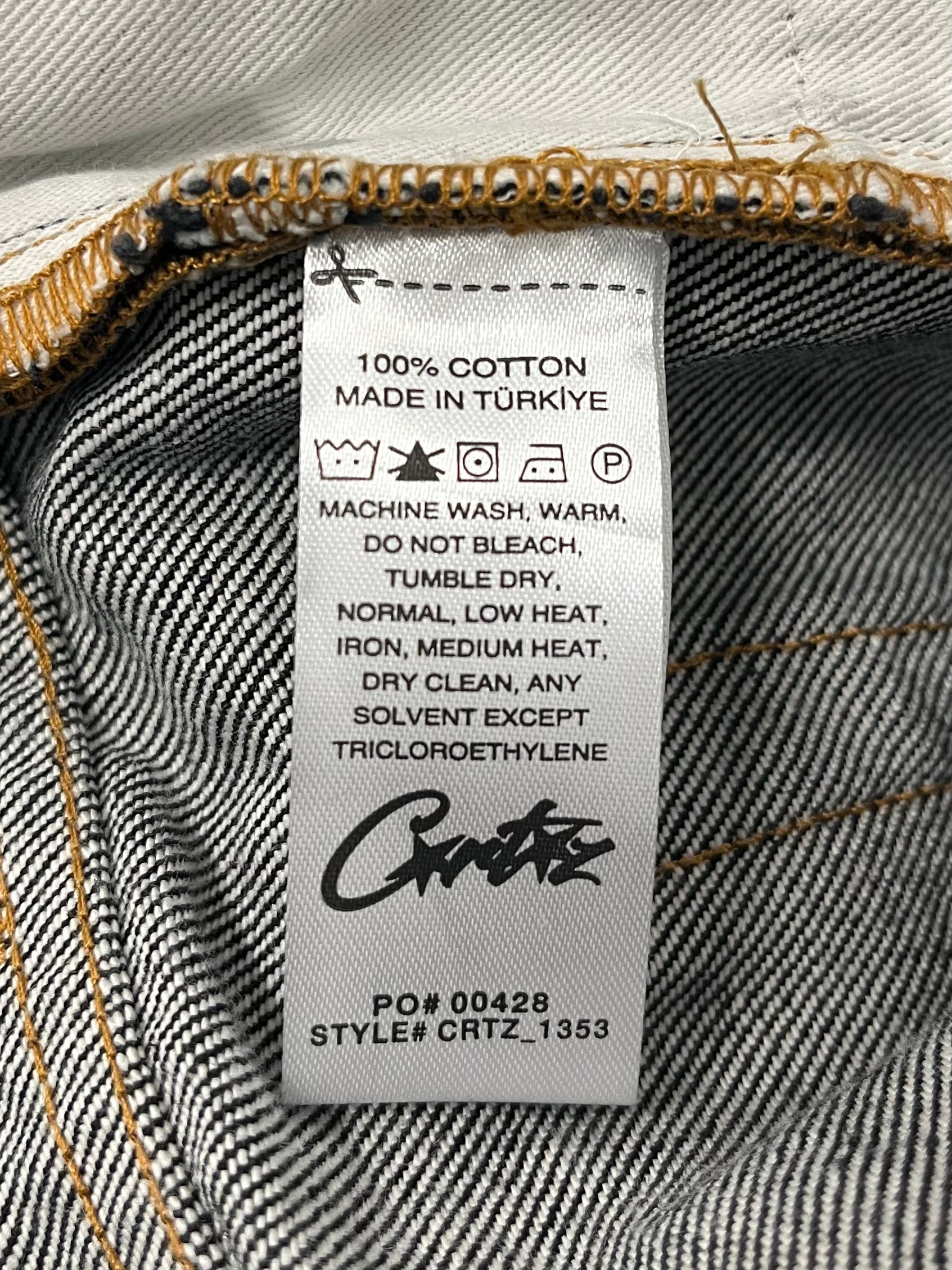 Corteiz/Pants/36/Denim/IDG/Button Fly/RAW DENIM BACK POCKET STRIPE view 4
