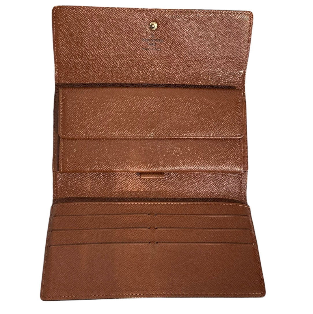 LOUIS VUITTON/Trifold Wallet/Monogram/Leather/BRW/sarah wallet view 4