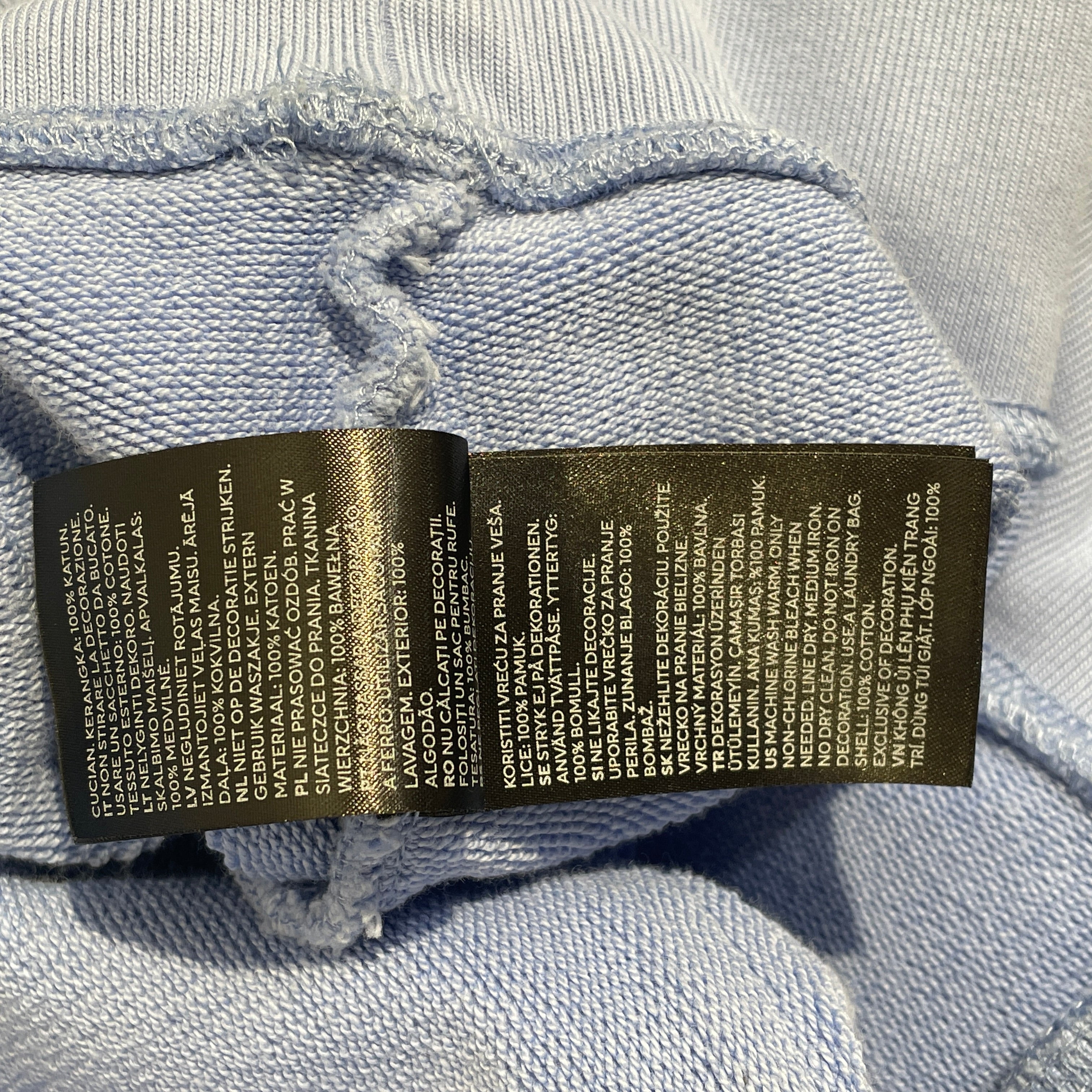 H&M/MUGLER/Hoodie/M/Cotton/BLU/Cropped hoodie in periwinkle view 9