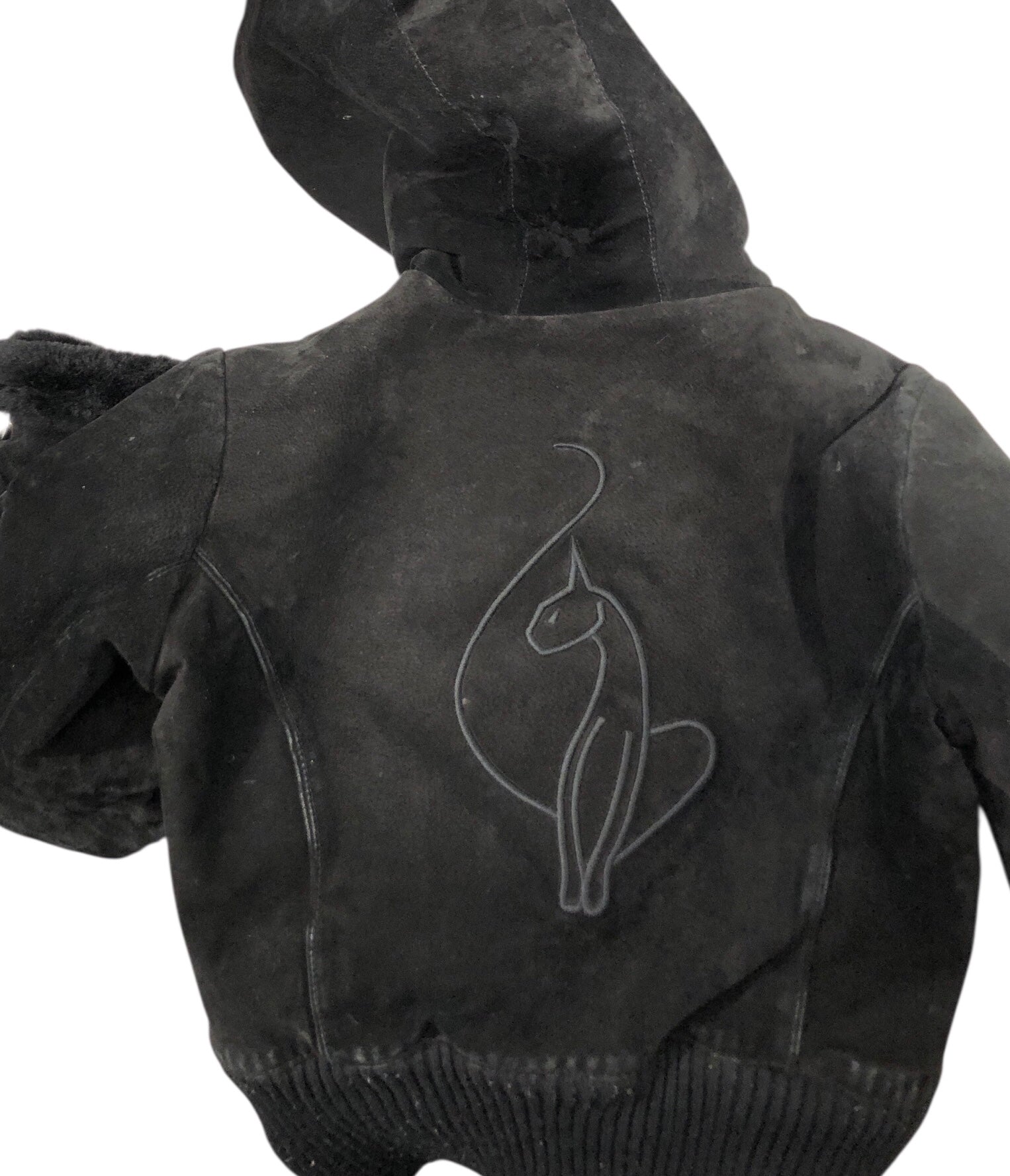 baby phat/Jacket/L/Suede/BLK/Zip up lined leather jkt w hd view 3
