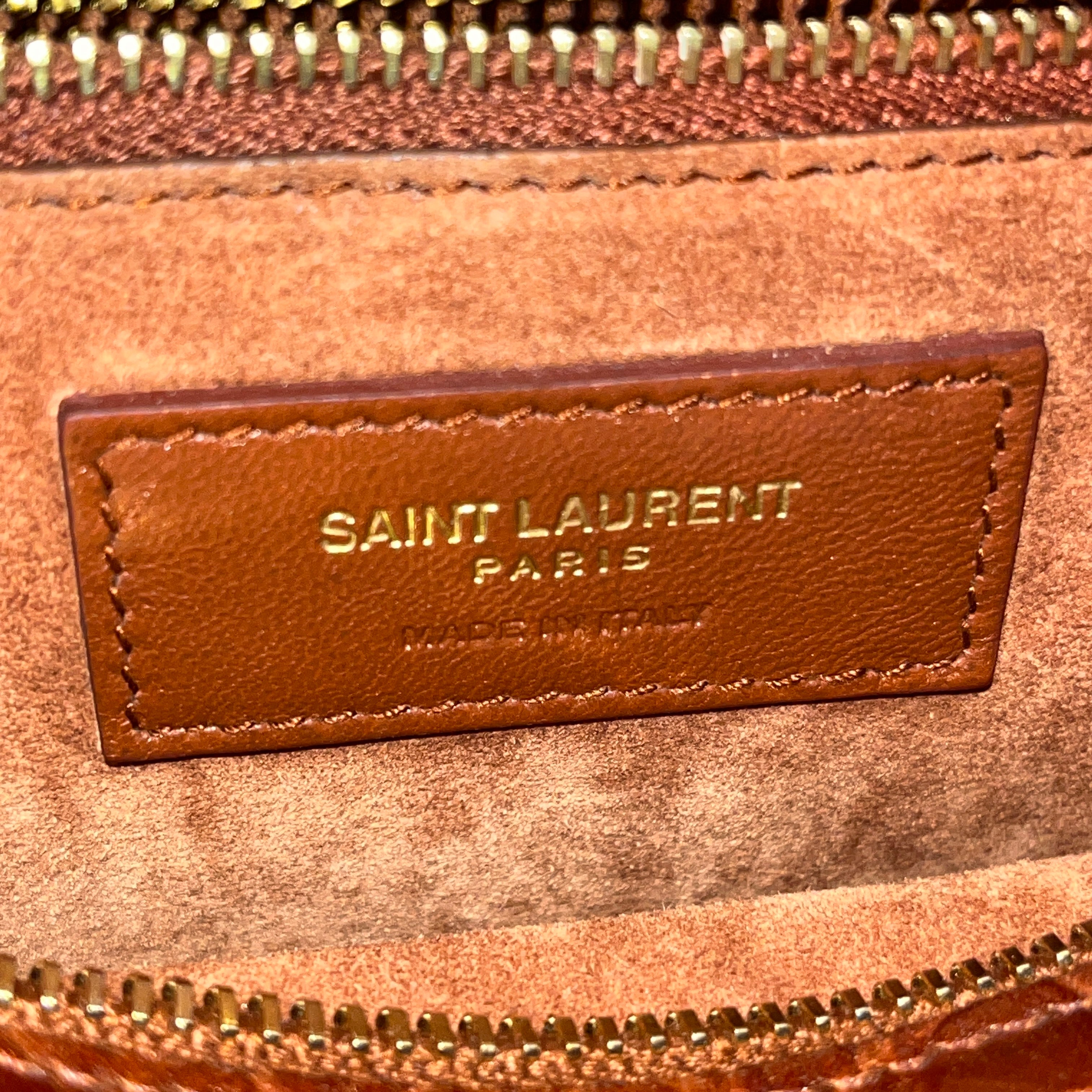 SAINT LAURENT/Basket Bag/Leather/BRD/Croc Embossed Bucket Bag view 7