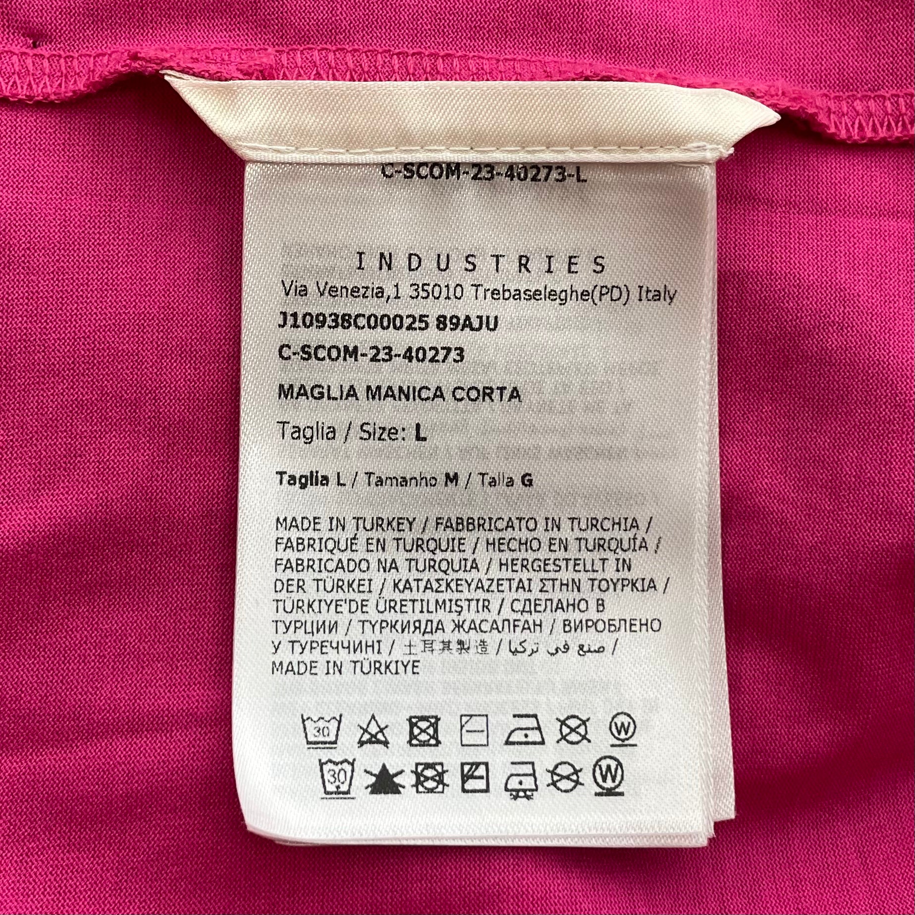 MONCLER/T-Shirt/L/Cotton/PNK/WHITE ROPE LOGO view 4