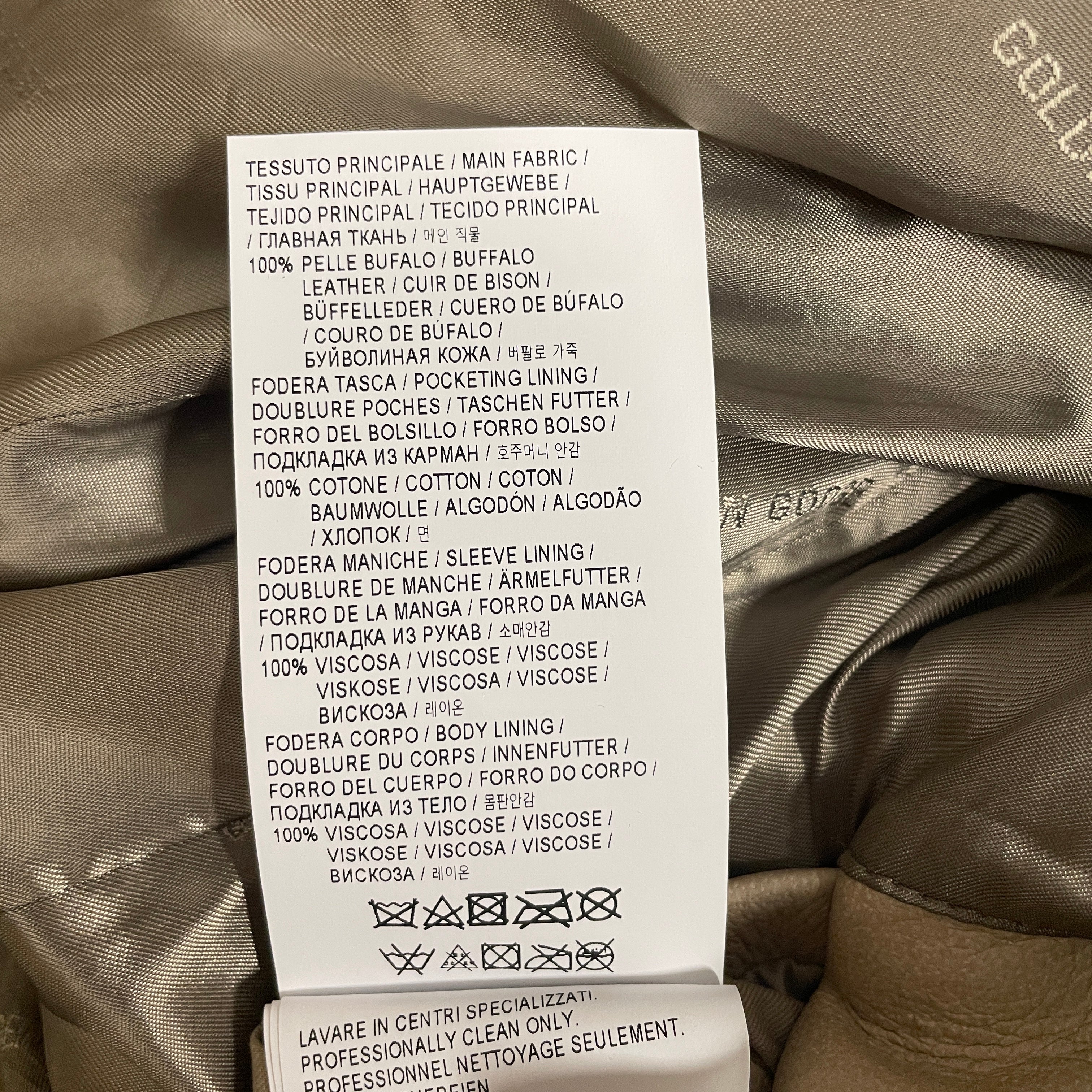 GOLDEN GOOSE/Leather Jkt/M/Leather/BEG/buffalo leather/slver hardware view 4
