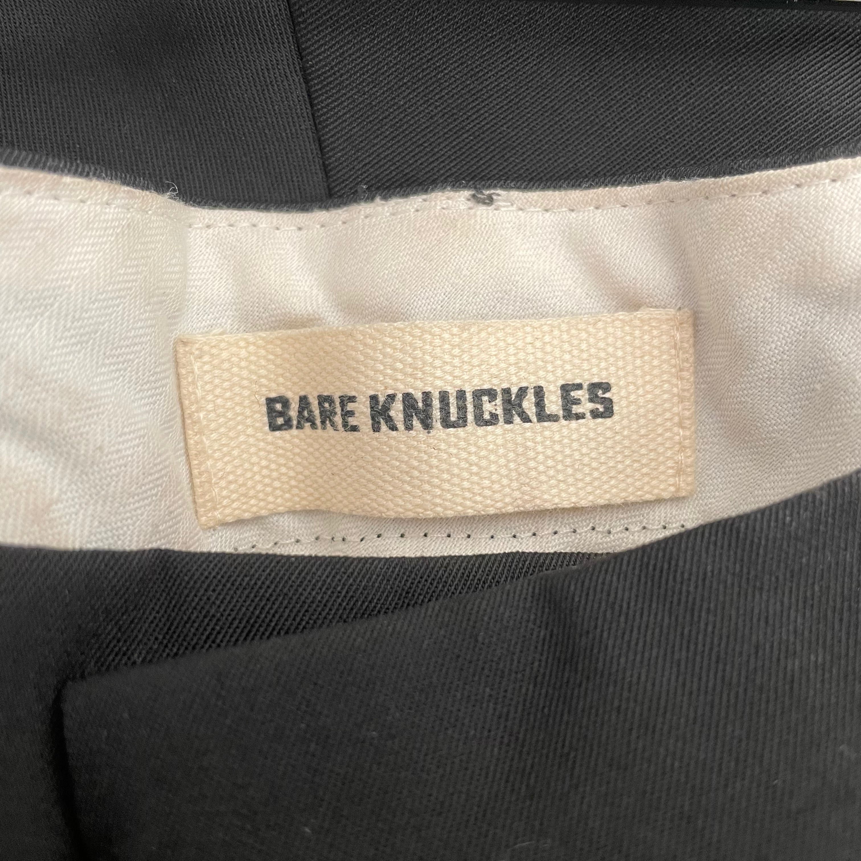 BARE KNUCKLES/Straight Pants/36/Cotton/BLK/RAW SEAMS view 3