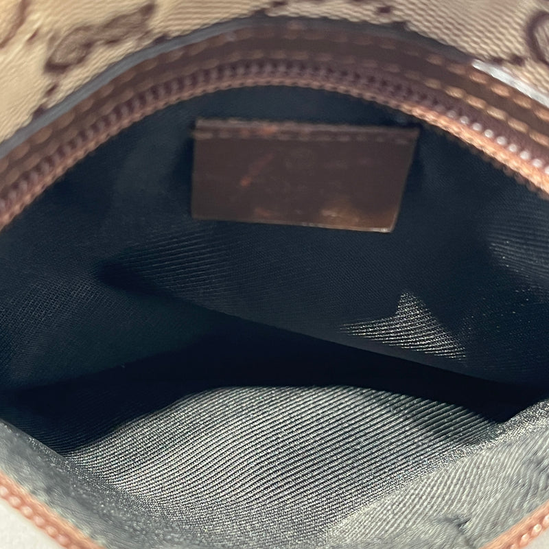 GUCCI/Pouch/Monogram/BRW/cross body front zip – 2nd STREET USA