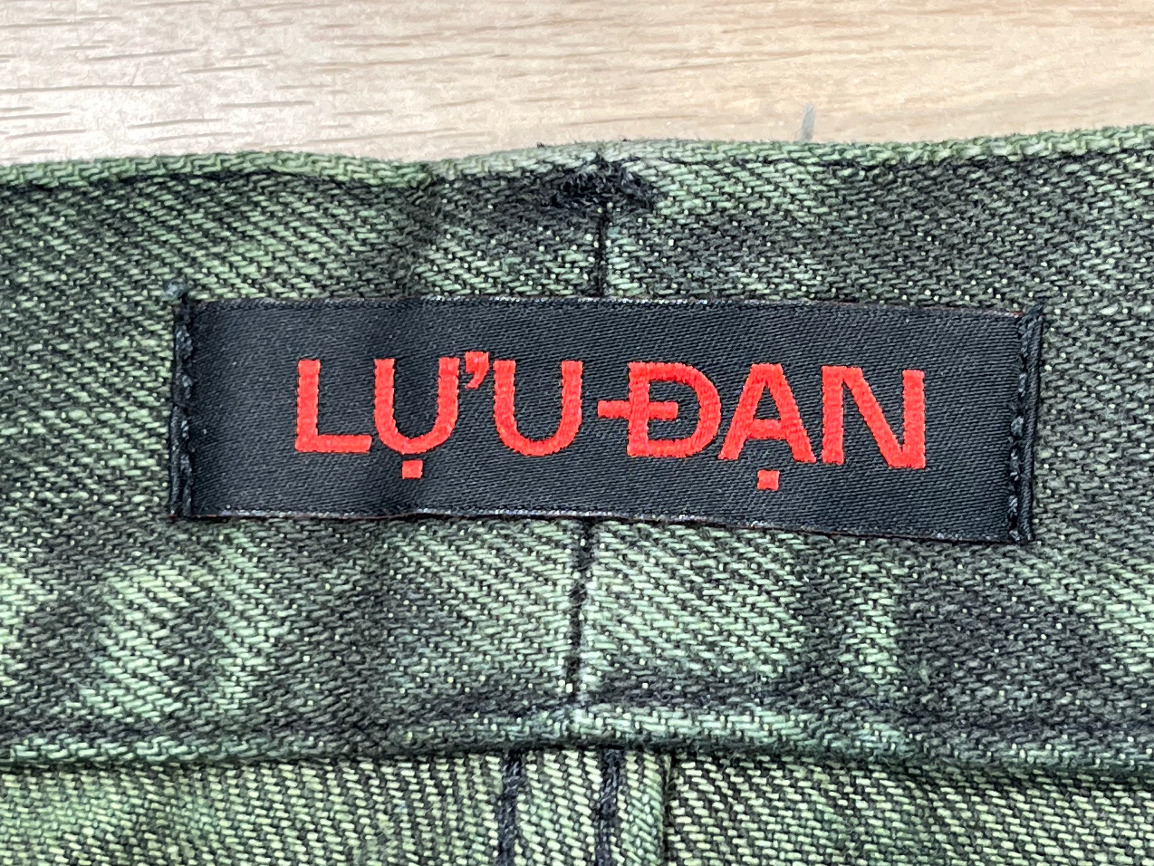 LU'U DAN/Straight Pants/34/Cotton/KHK/Button Fly/maxi jeans view 3