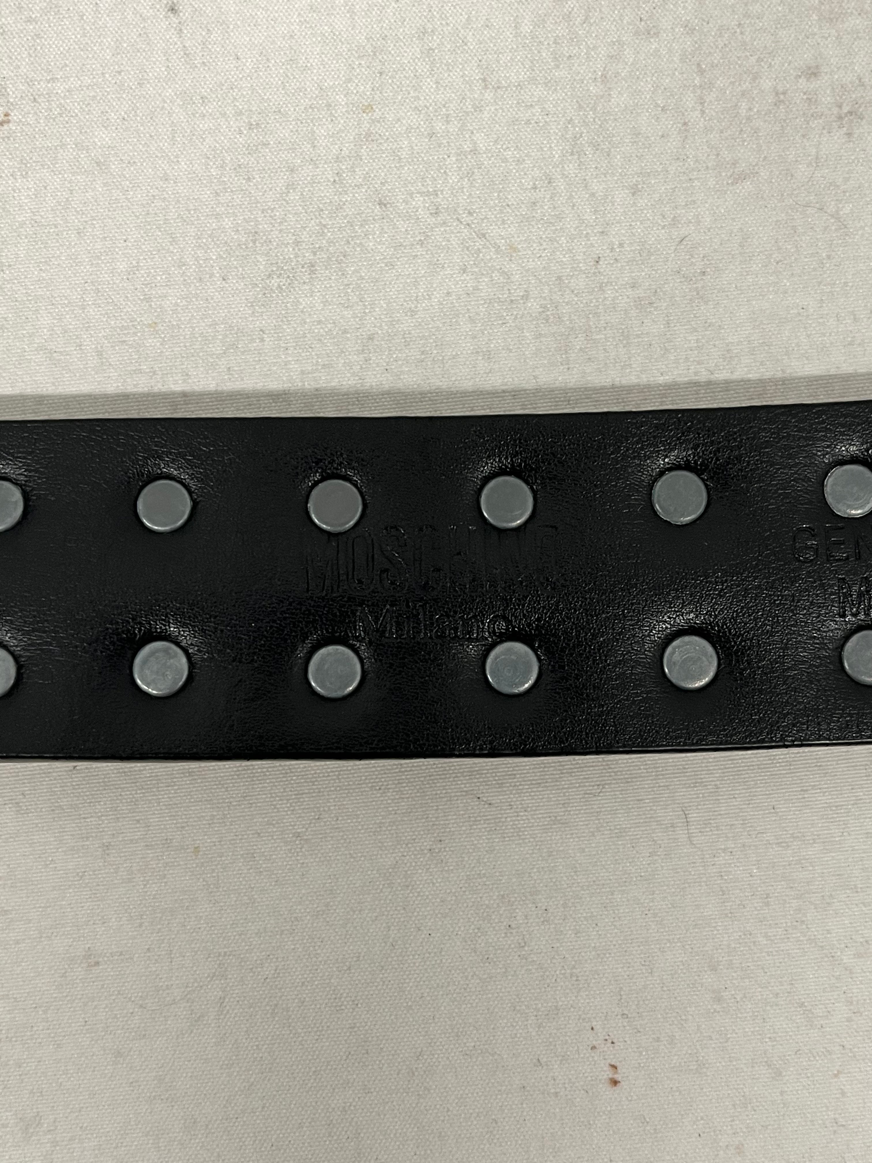 MOSCHINO/Belt/Leather/BLK/L's/LARGE PYRAMID STUDDED view 3