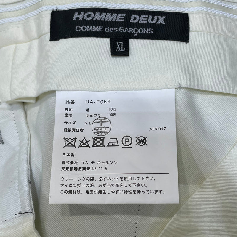 COMME des GARCONS HOMME DEUX/Straight Pants/XL/Black/Wool/DA-P062