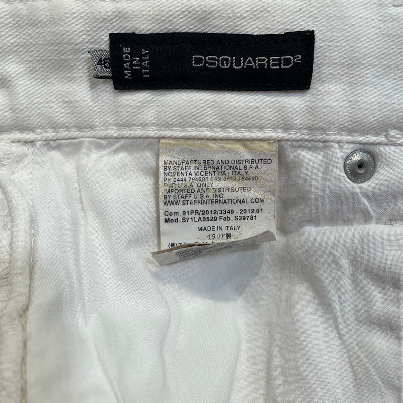 DSQUARED2/Straight Pants/46/White/Cotton/