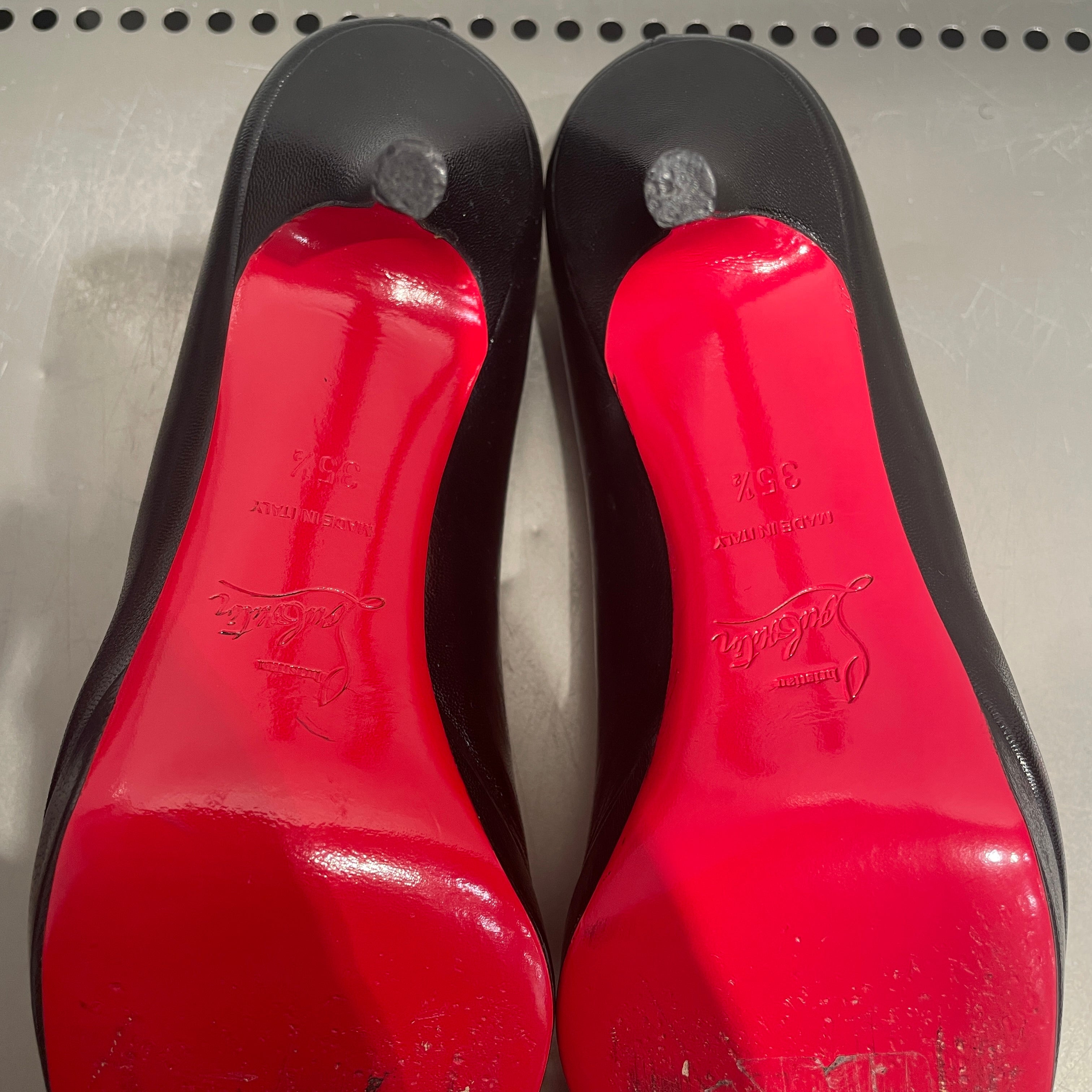 Christian Louboutin/Heels/US 5/Leather/BLK/Simple Pumps view 5