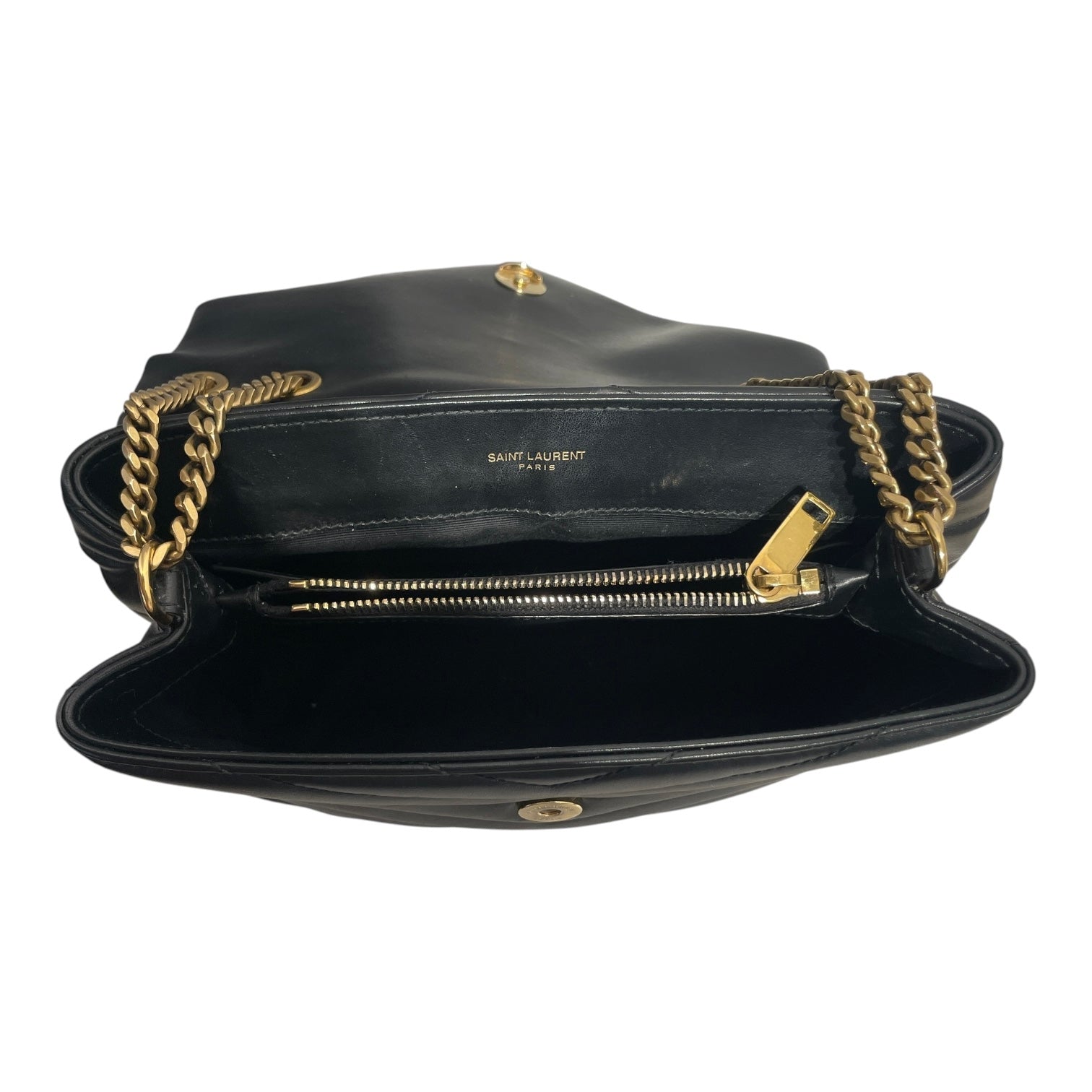 YVES SAINT LAURENT/Cross Body Bag/Leather/BLK/quiltedloulou view 3