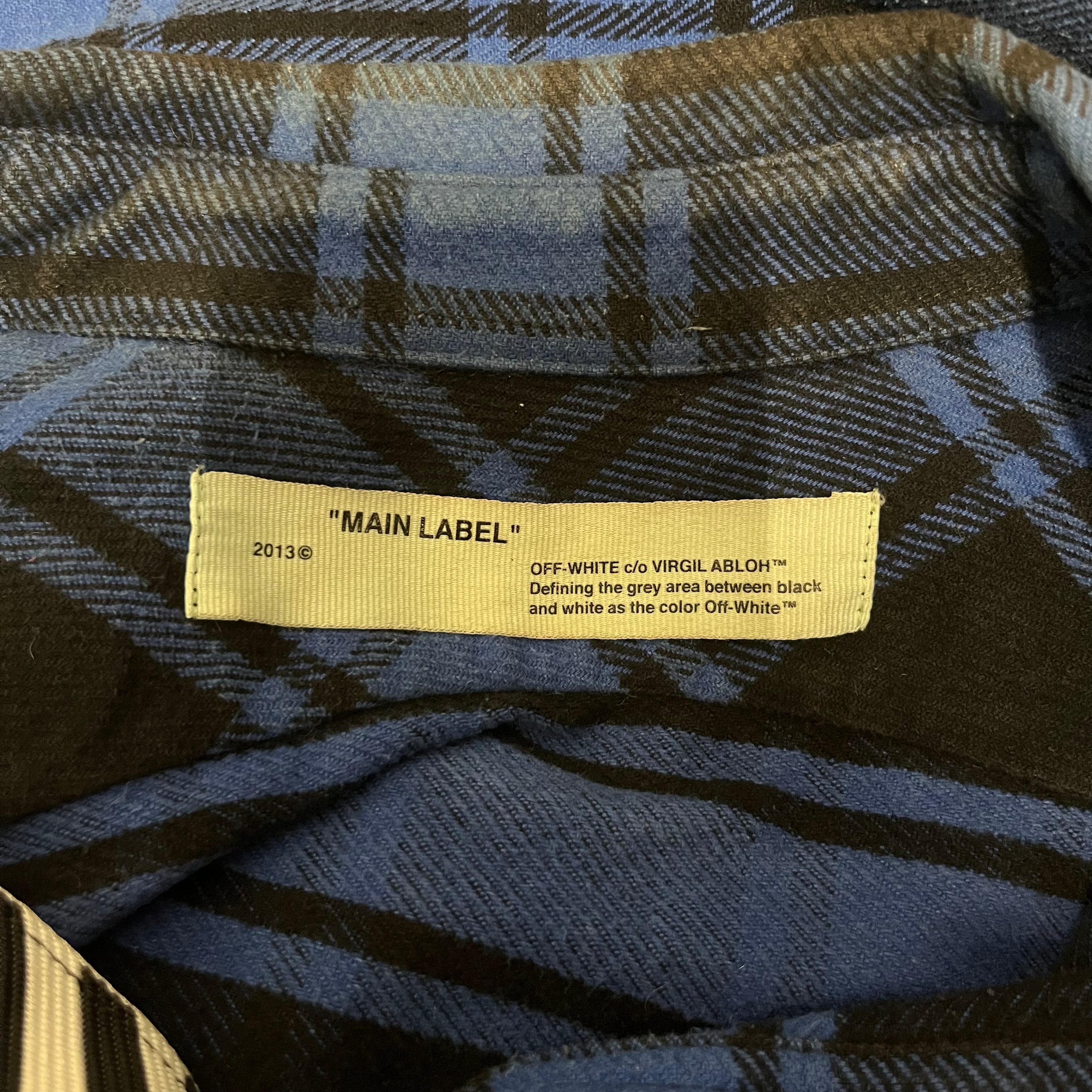 OFF-WHITE/LS Shirt/S/Cotton/NVY/Plaid/ view 3