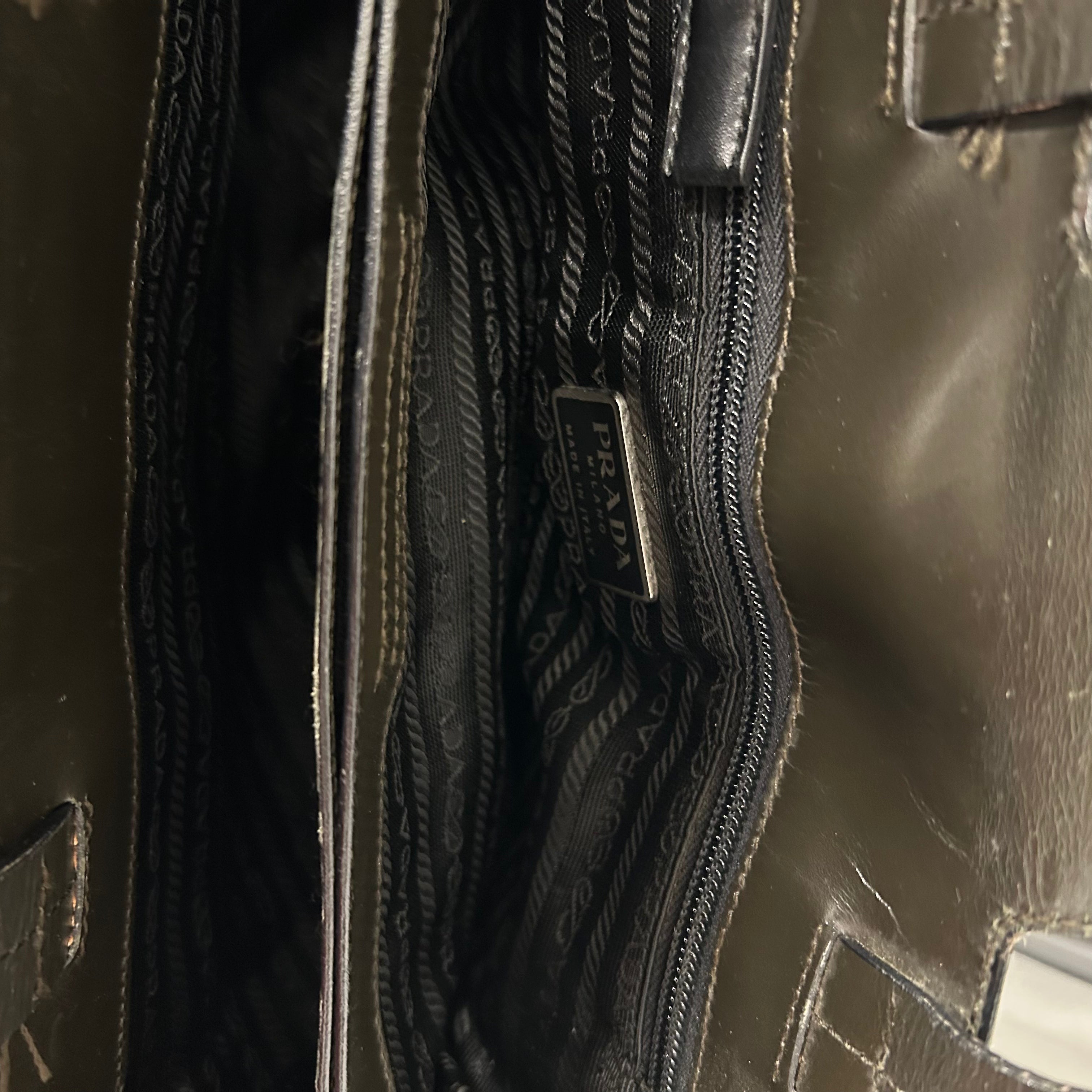 PRADA/Hand Bag/Nylon/KHK/Olive Nylon Bag view 4