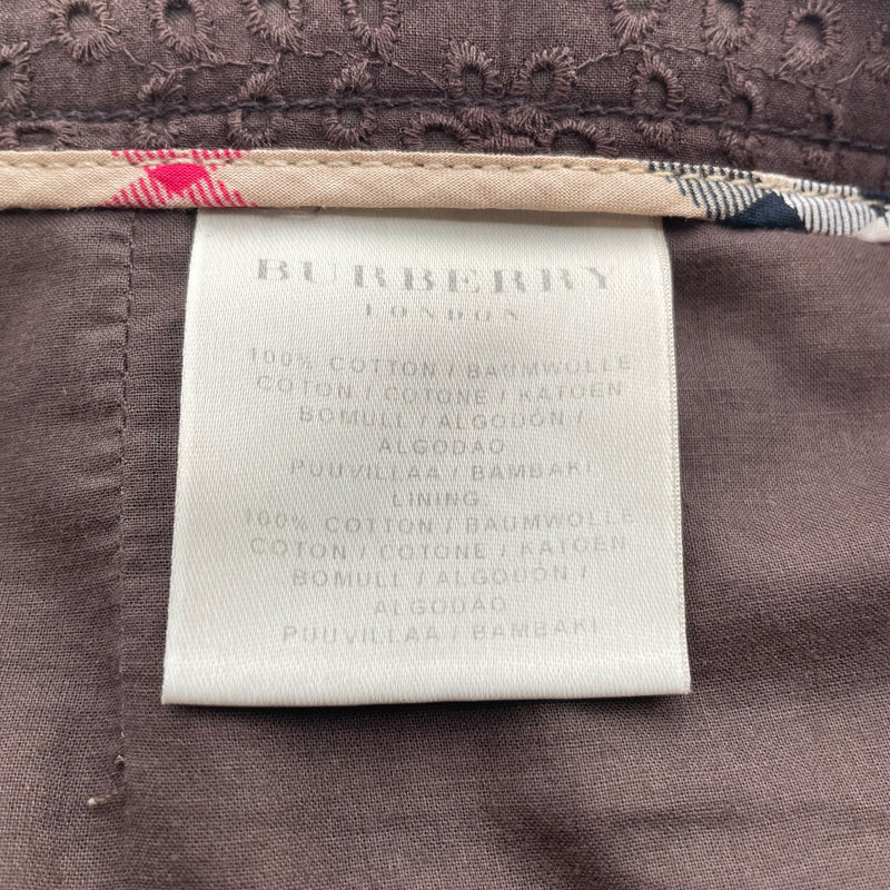 BURBERRY/Cropped Pants/8/Cotton/BRW/FLOWER DESIGN