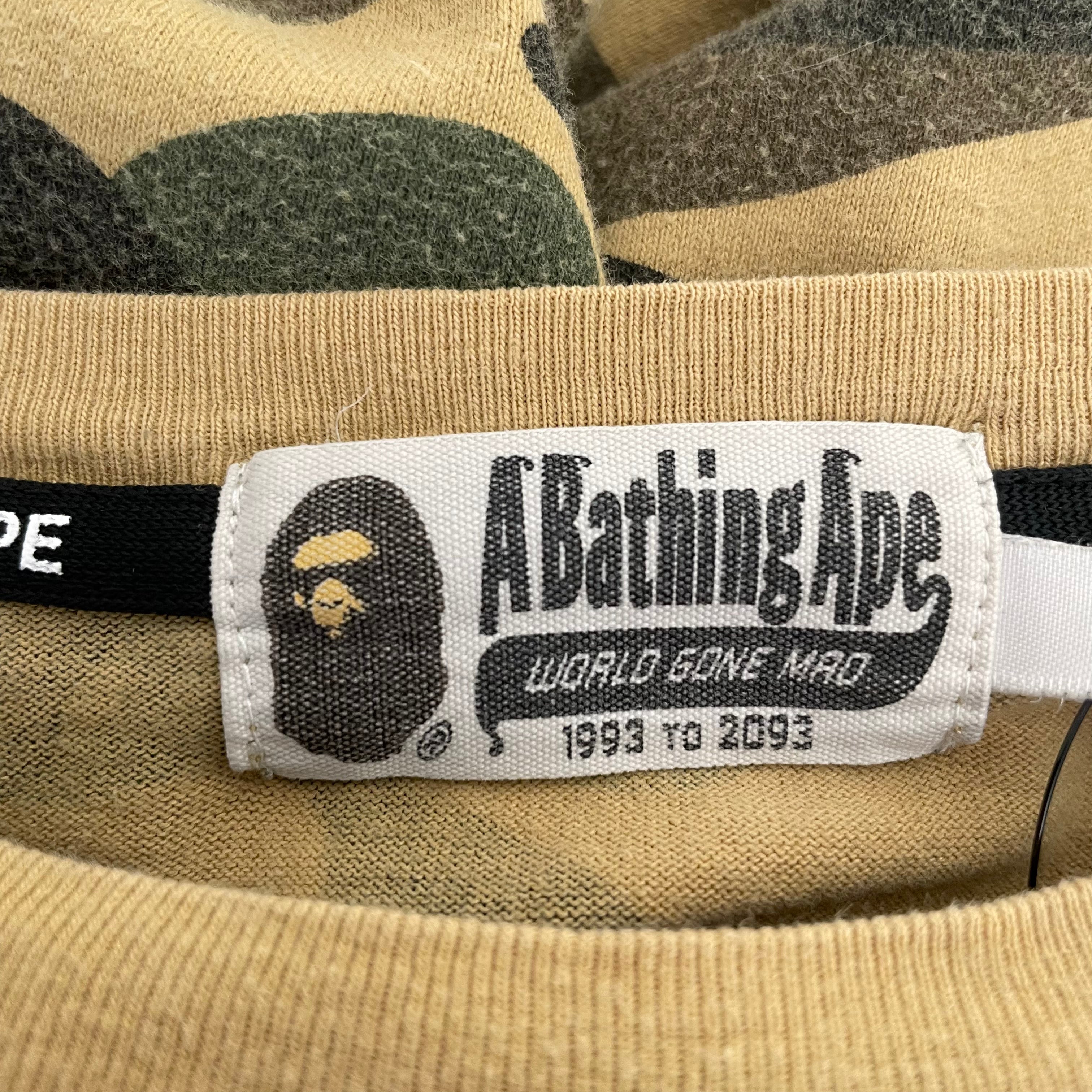 A BATHING APE/T-Shirt/XXL/Cotton/GRN/Camouflage/logo tee view 3