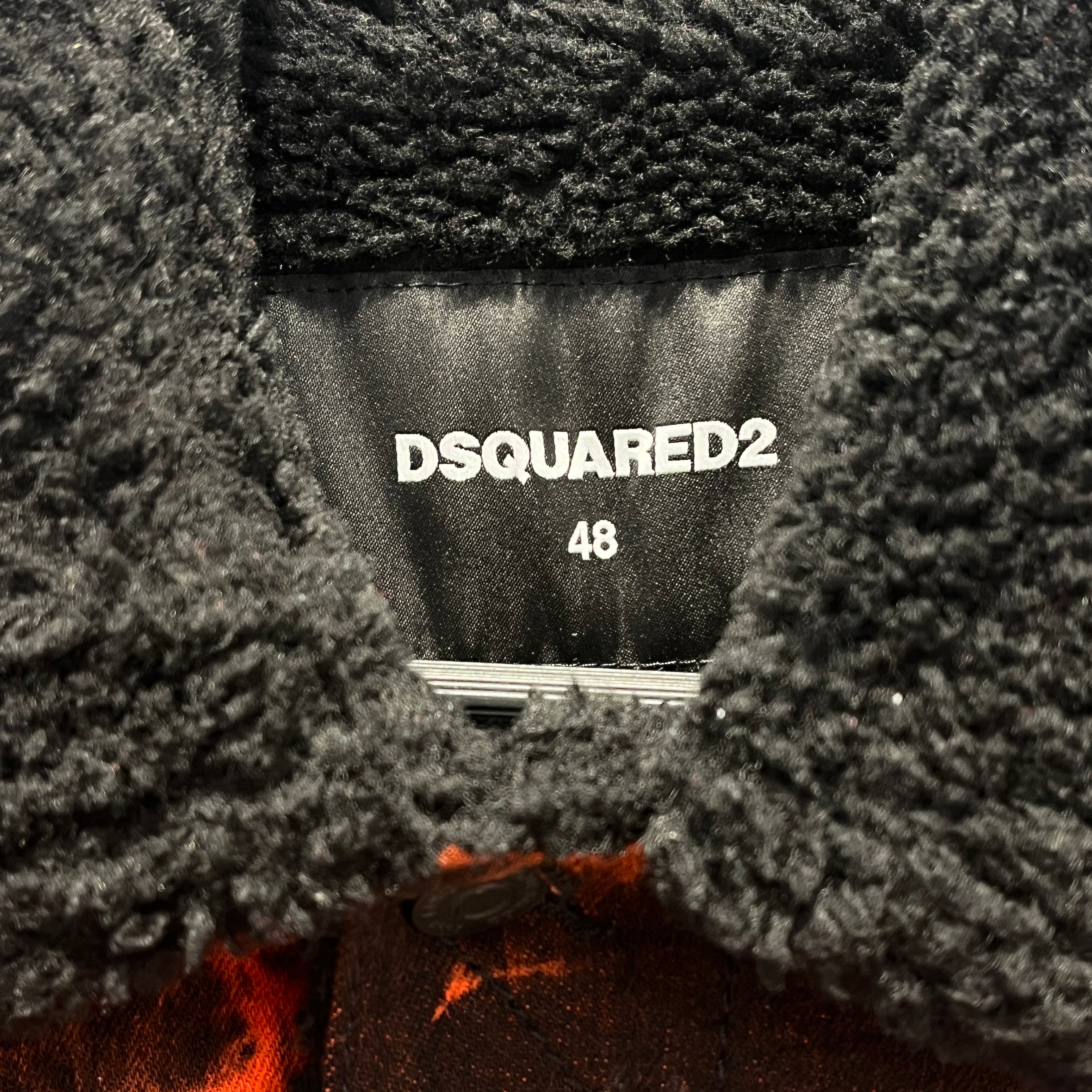 DSQUARED2/Denim Jkt/48/Denim/RED/Double Breasted/All Over Print/Fire Red Smoke Fleece Jacket view 3
