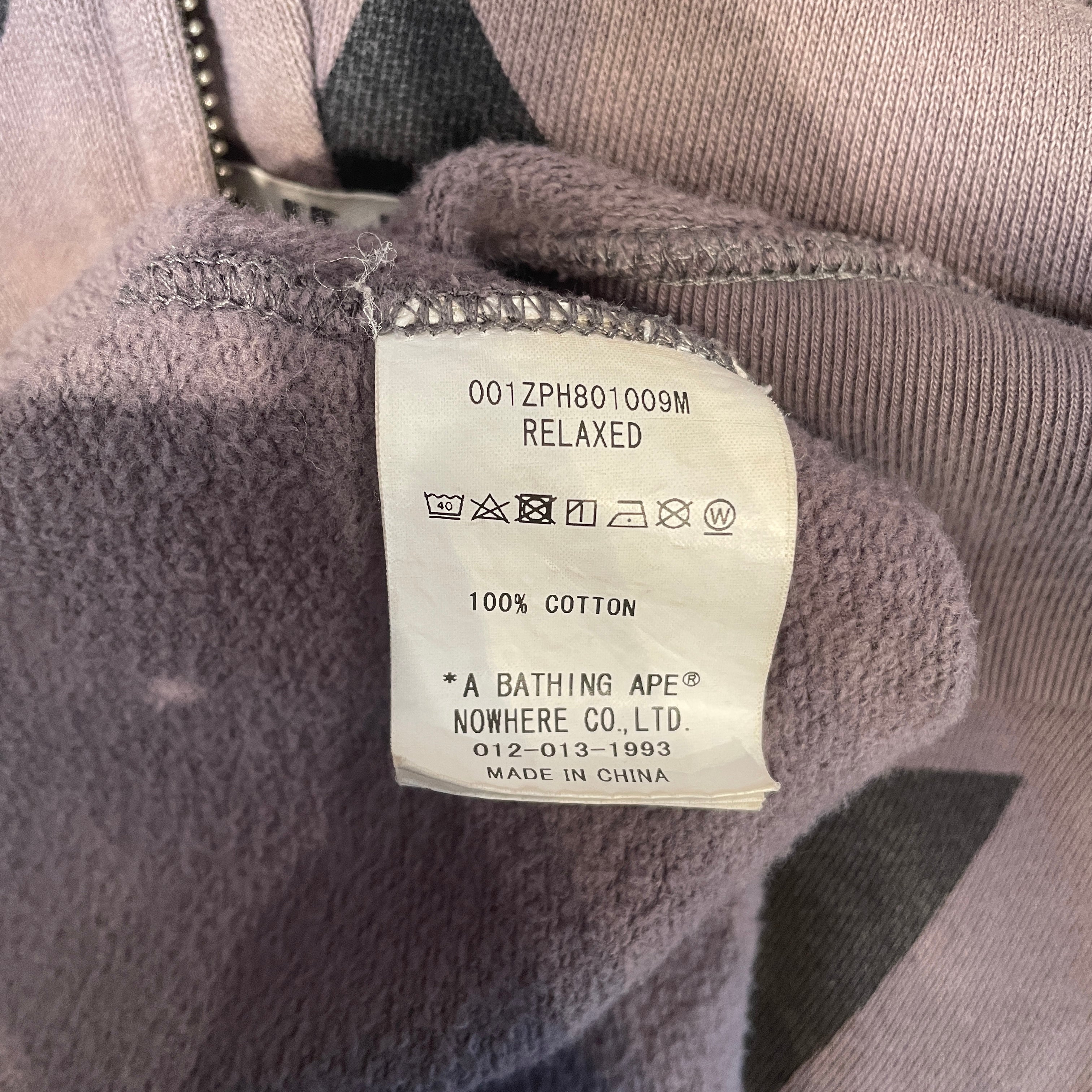 A BATHING APE/Zip Up Hoodie/XXL/Monogram/Cotton/GRY/STARS ALL OVER view 3