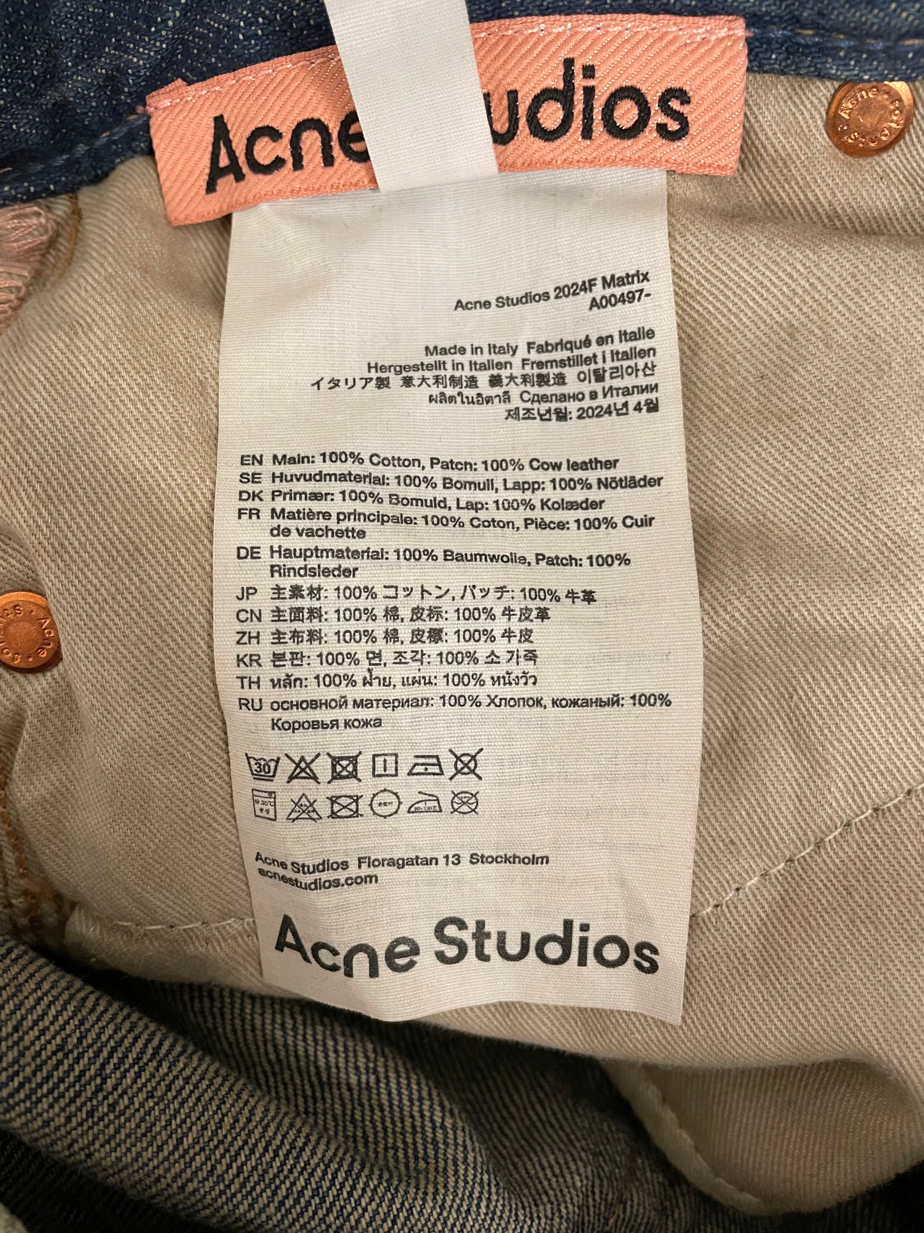 Acne Studios/Bootcut Pants/36/Denim/IDG/All Over Print/MUDWASH HEAVY FLARE view 4
