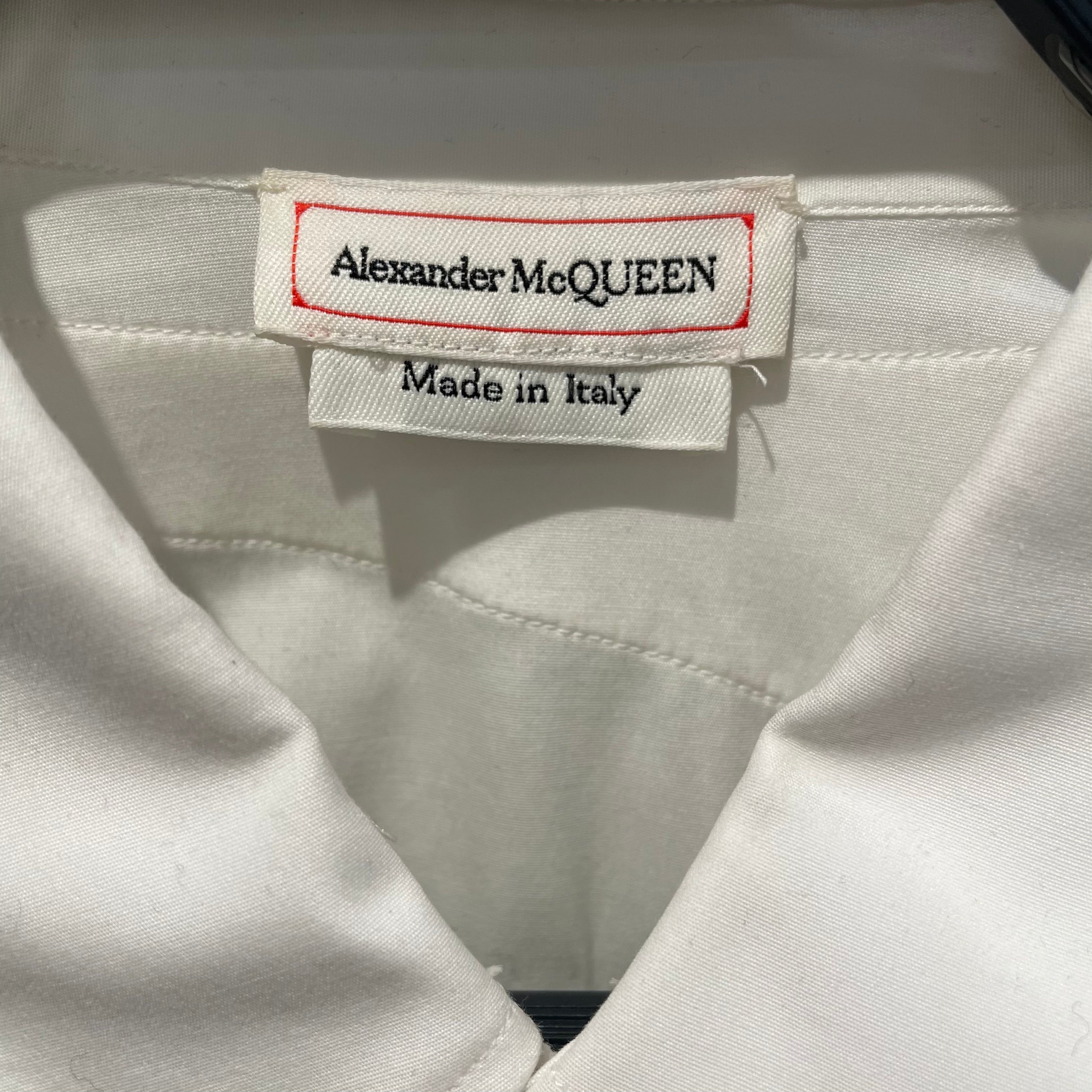 Alexander McQueen/LS Shirt/15/Cotton/WHT/HARNESS BUTTON UP view 3