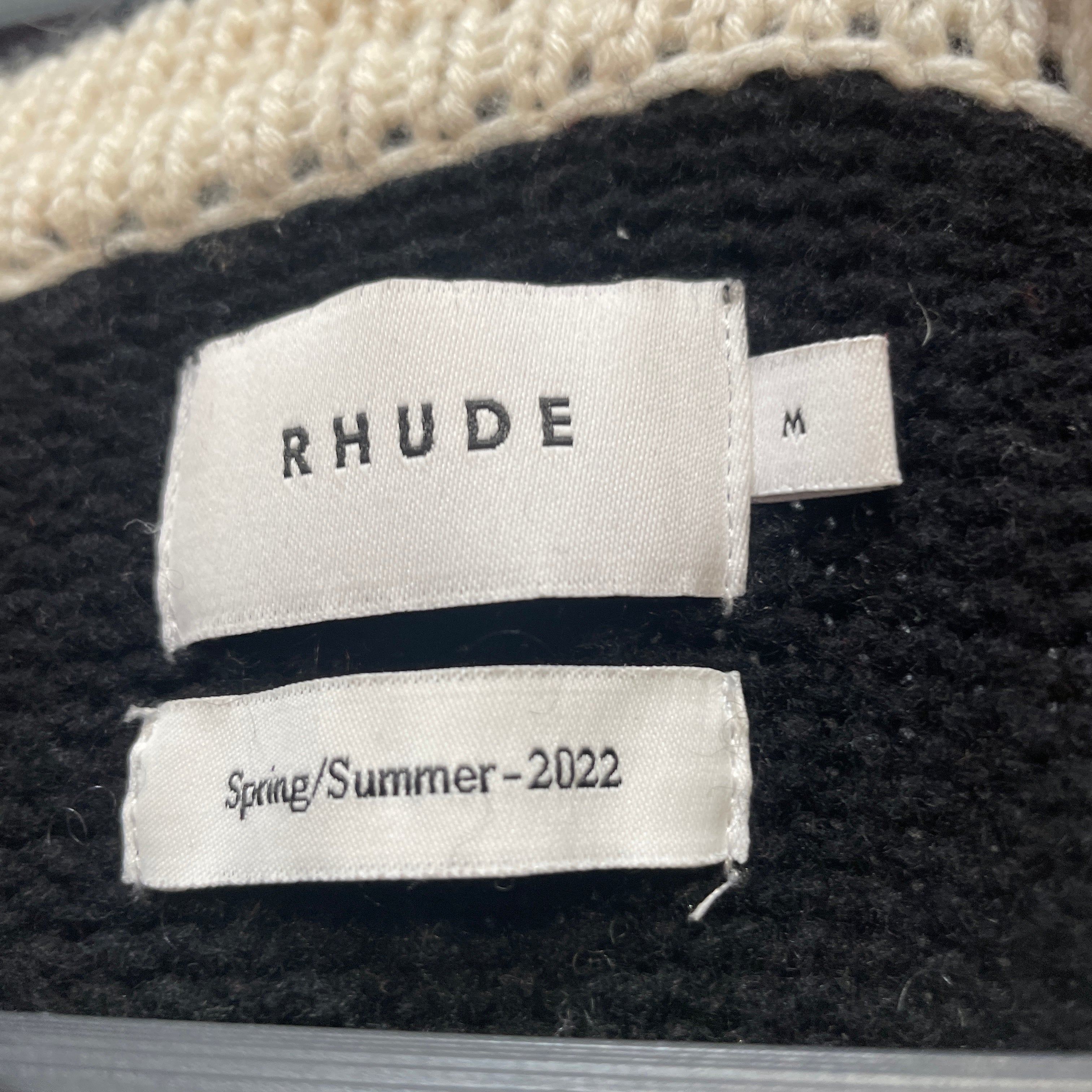 RHUDE/Tops/M/Graphic/Wool/RED/Rhude Knit Logo Rugby Polo view 3