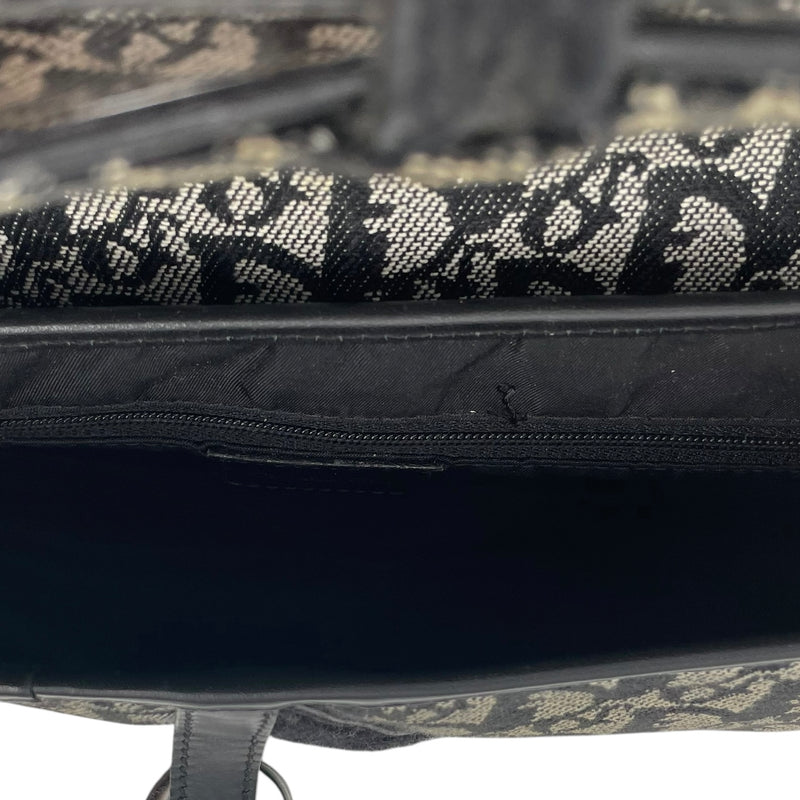 Christian Dior/Hand Bag/Monogram/Cotton/NVY/