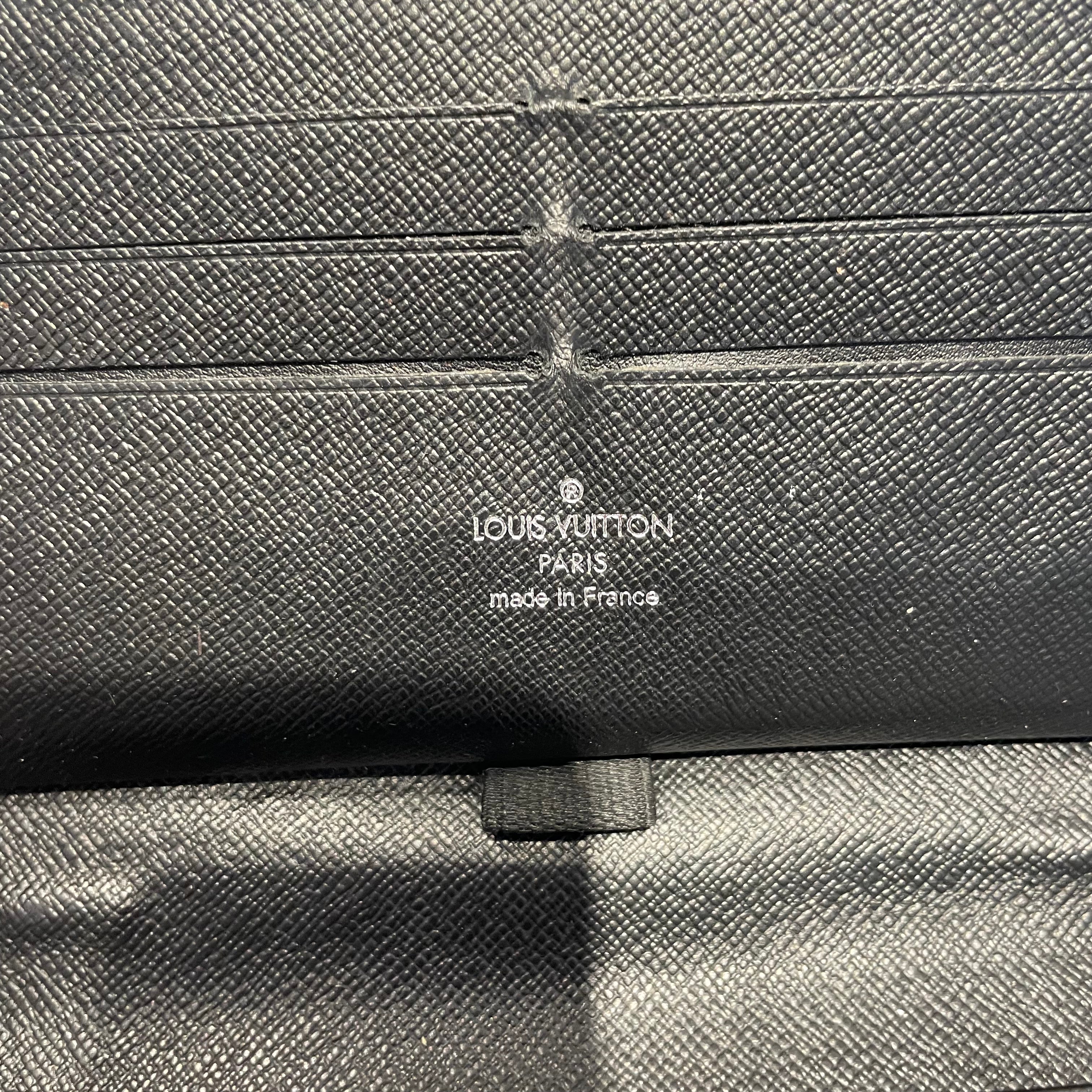 LOUIS VUITTON/Long Wallet/Leather/BLK/L's/Zippy Epi view 3