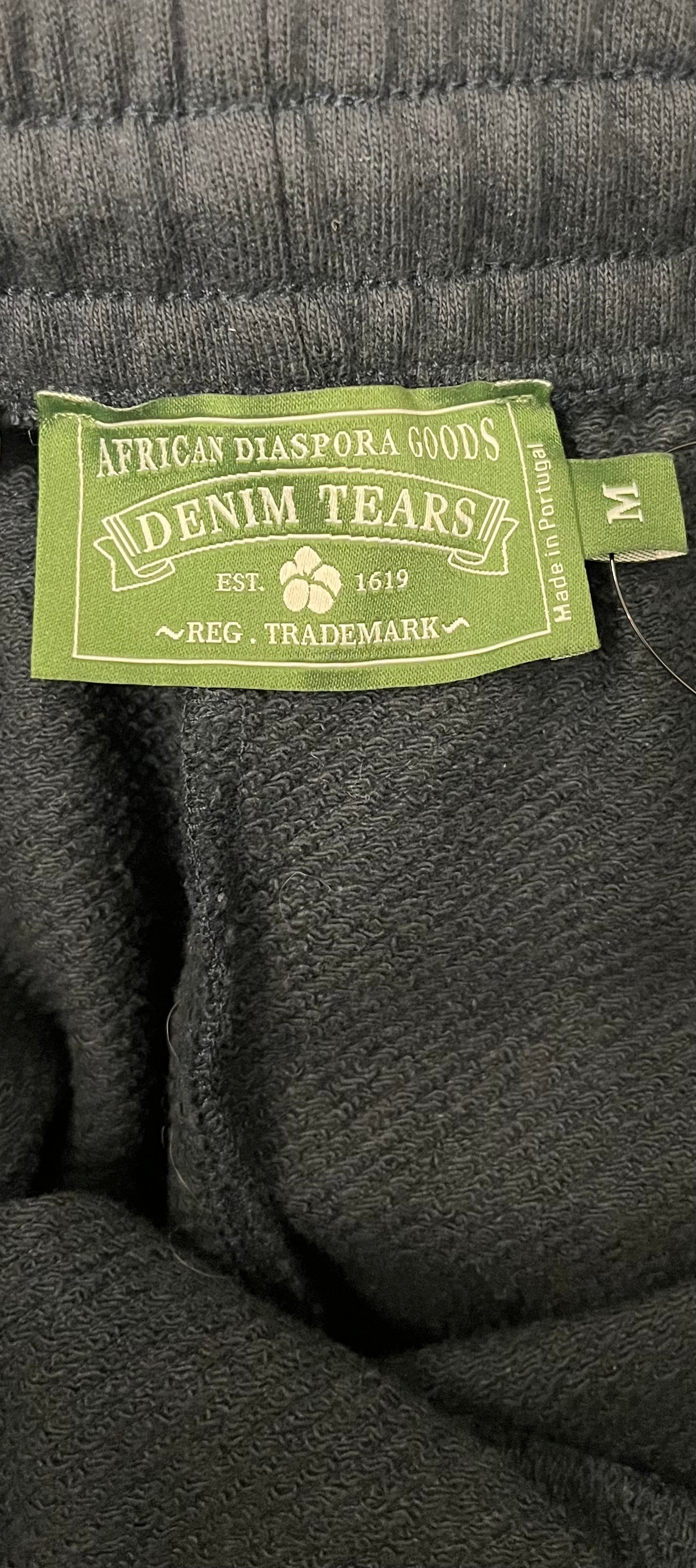 DENIM TEARS/Pants/M/Cotton/NVY/ADG LEG LOGO view 3