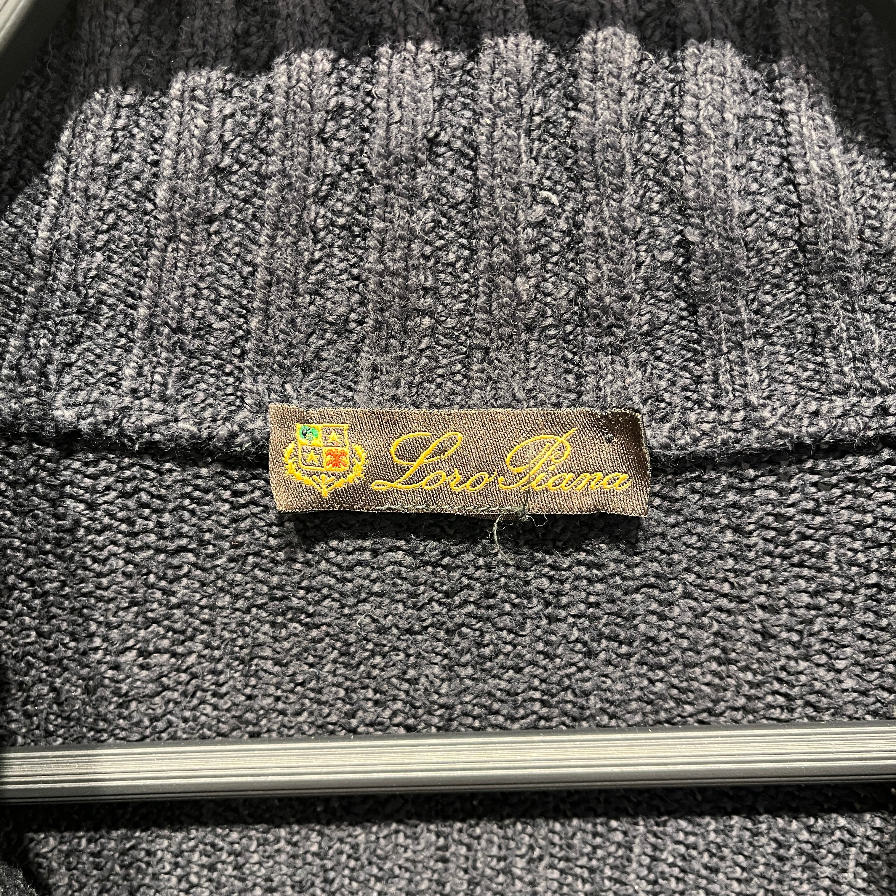 Loro Piana/Sweater/XXL/Cotton/NVY/Pullover/Navy Quarter Zip Knit Esntials view 4