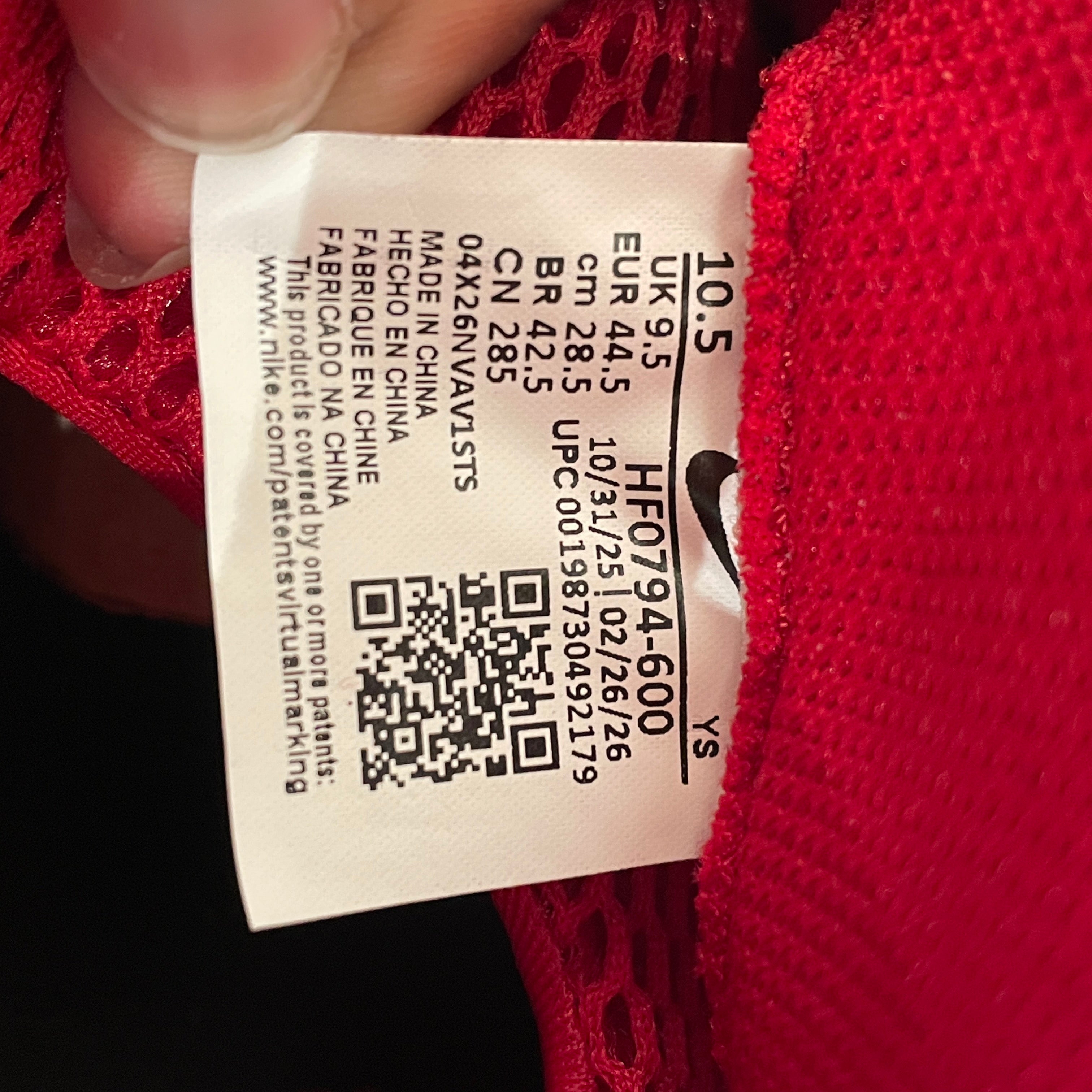 NIKE/Low-Sneakers/US 10.5/RED/HF0794-600 view 4