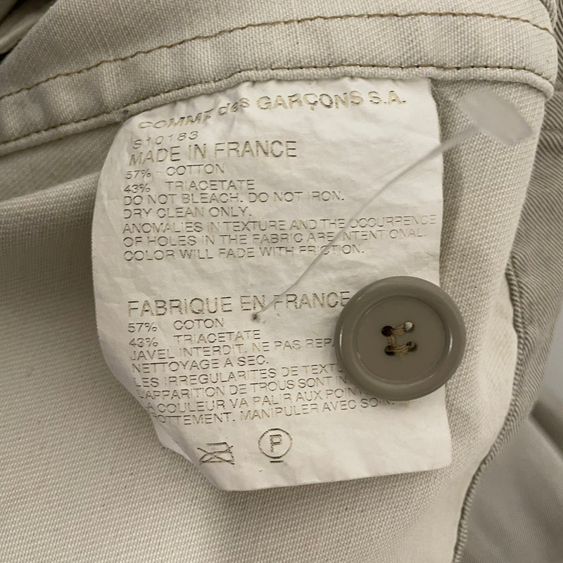 COMME des GARCONS SHIRT/Tailored Jkt/S/Cotton/CRM/S10183