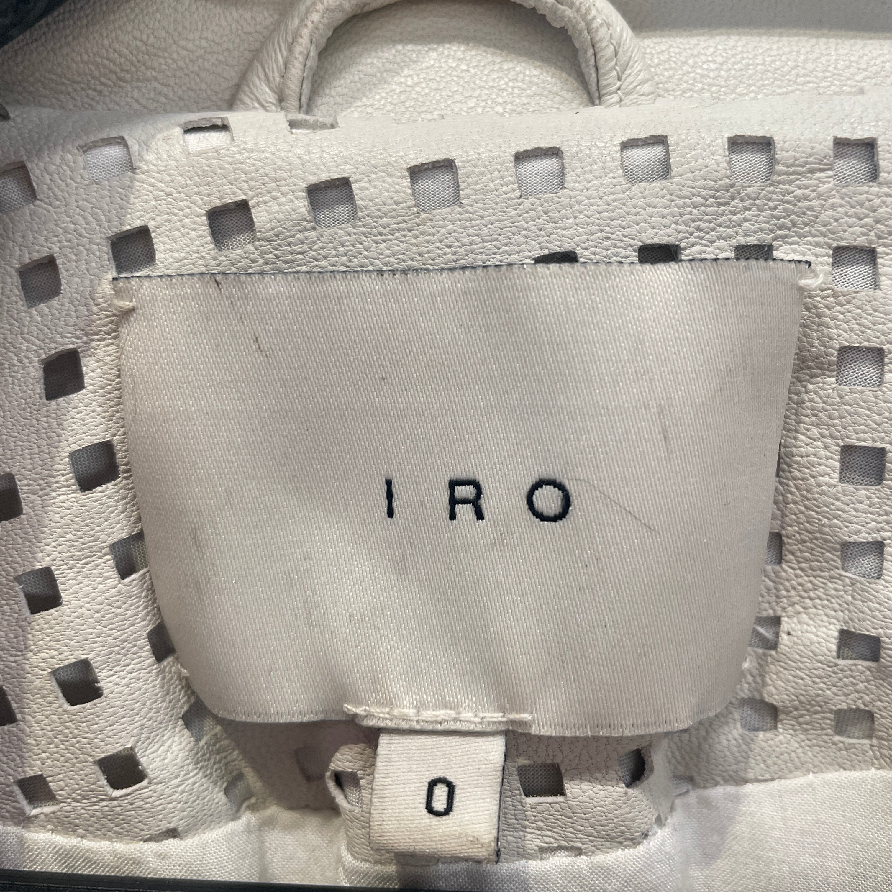 IRO/Leather Jkt/0/Lambskin/IVR/jacket w/ square hole pattern view 4