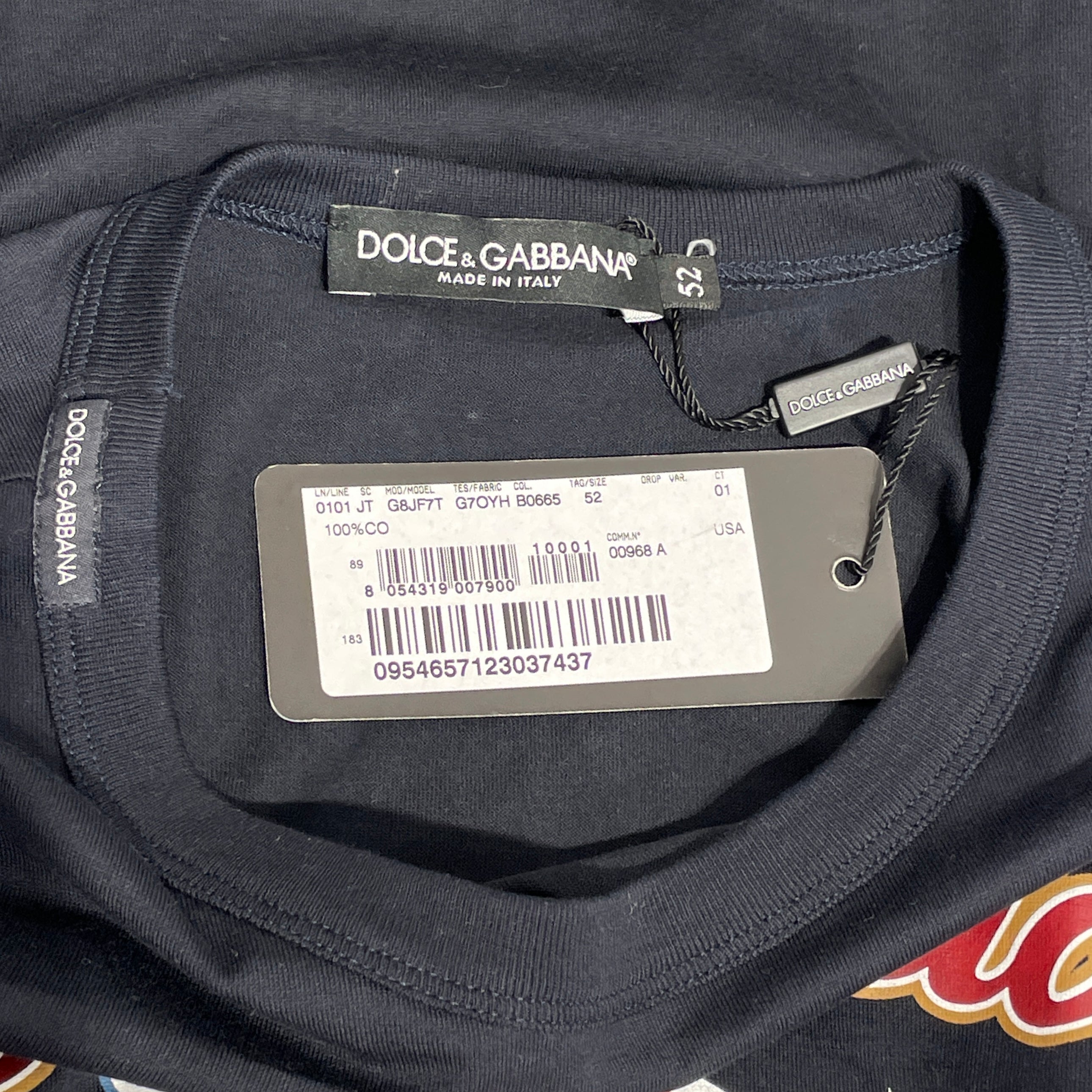 DOLCE&GABBANA/T-Shirt/52/Cotton/WHT/doodle view 3