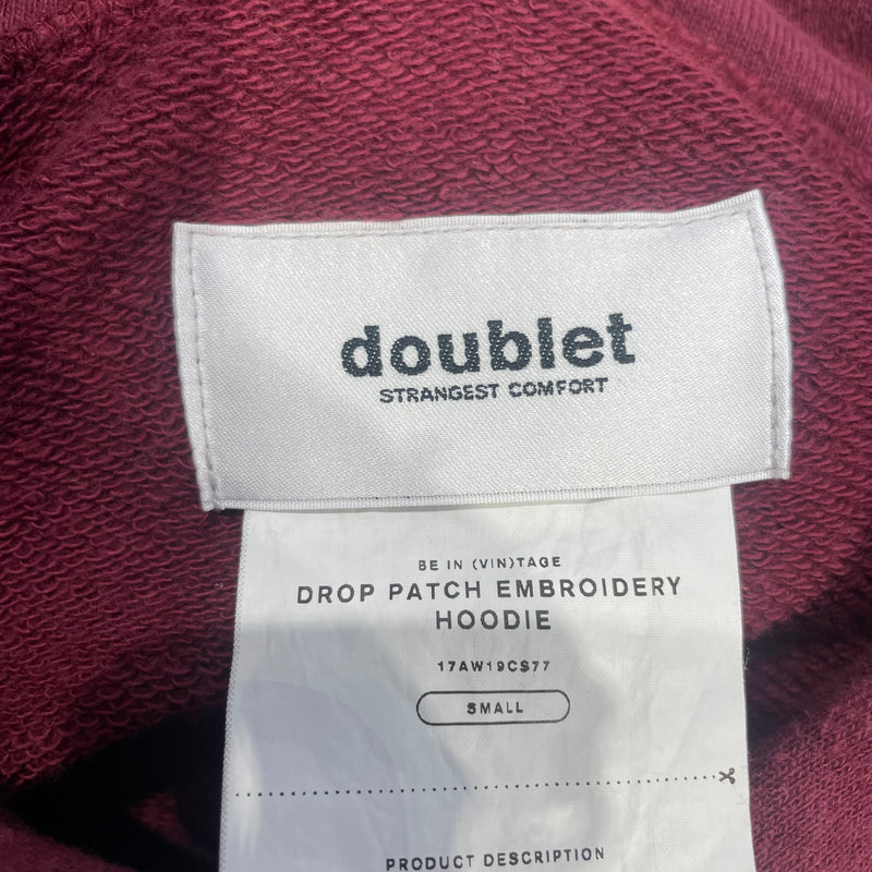 doublet/Hoodie/S/Graphic/Cotton/RED/Oversize/Drop Patch Embroidered