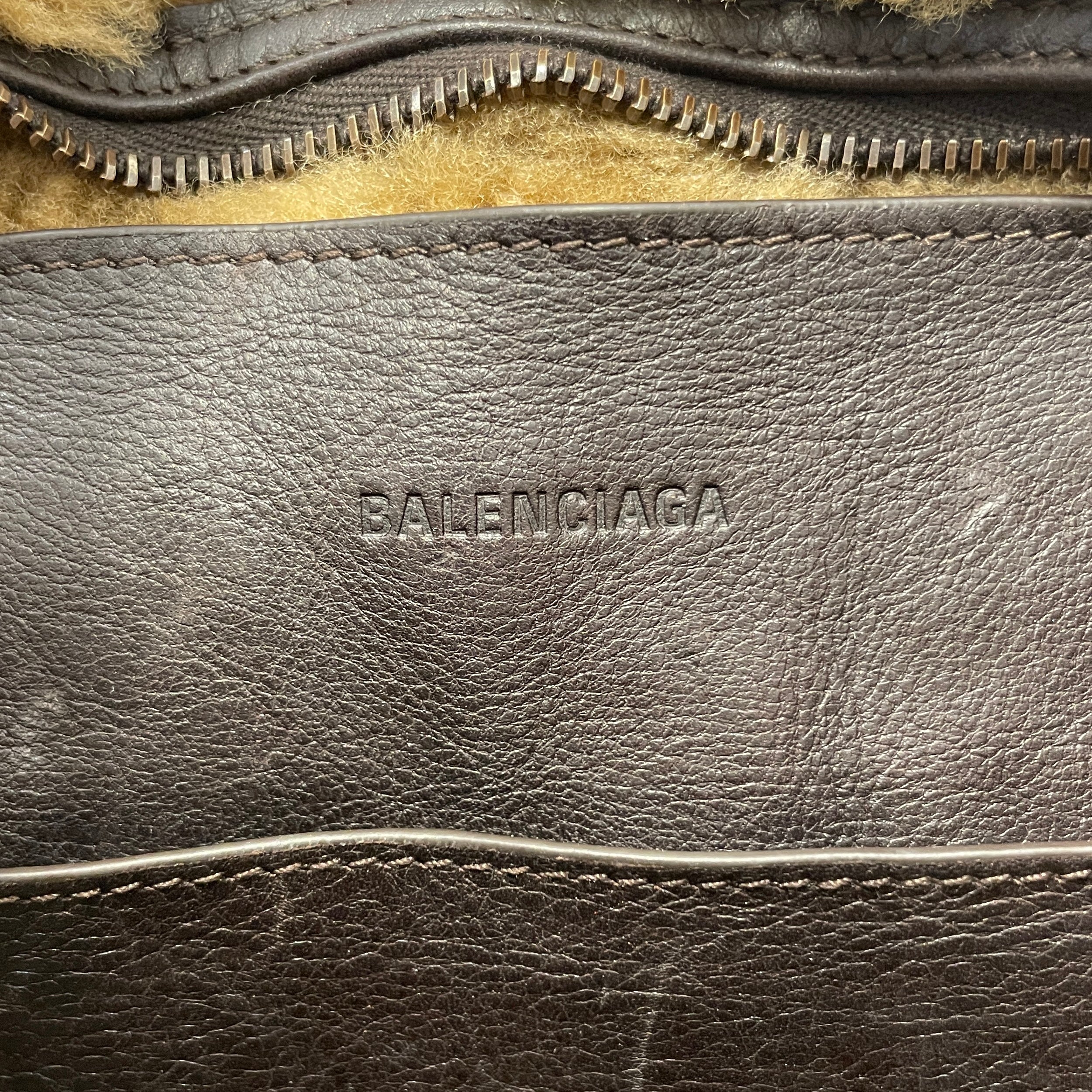 BALENCIAGA/Hand Bag/Lambskin/BRW/fleece lined city bag view 3