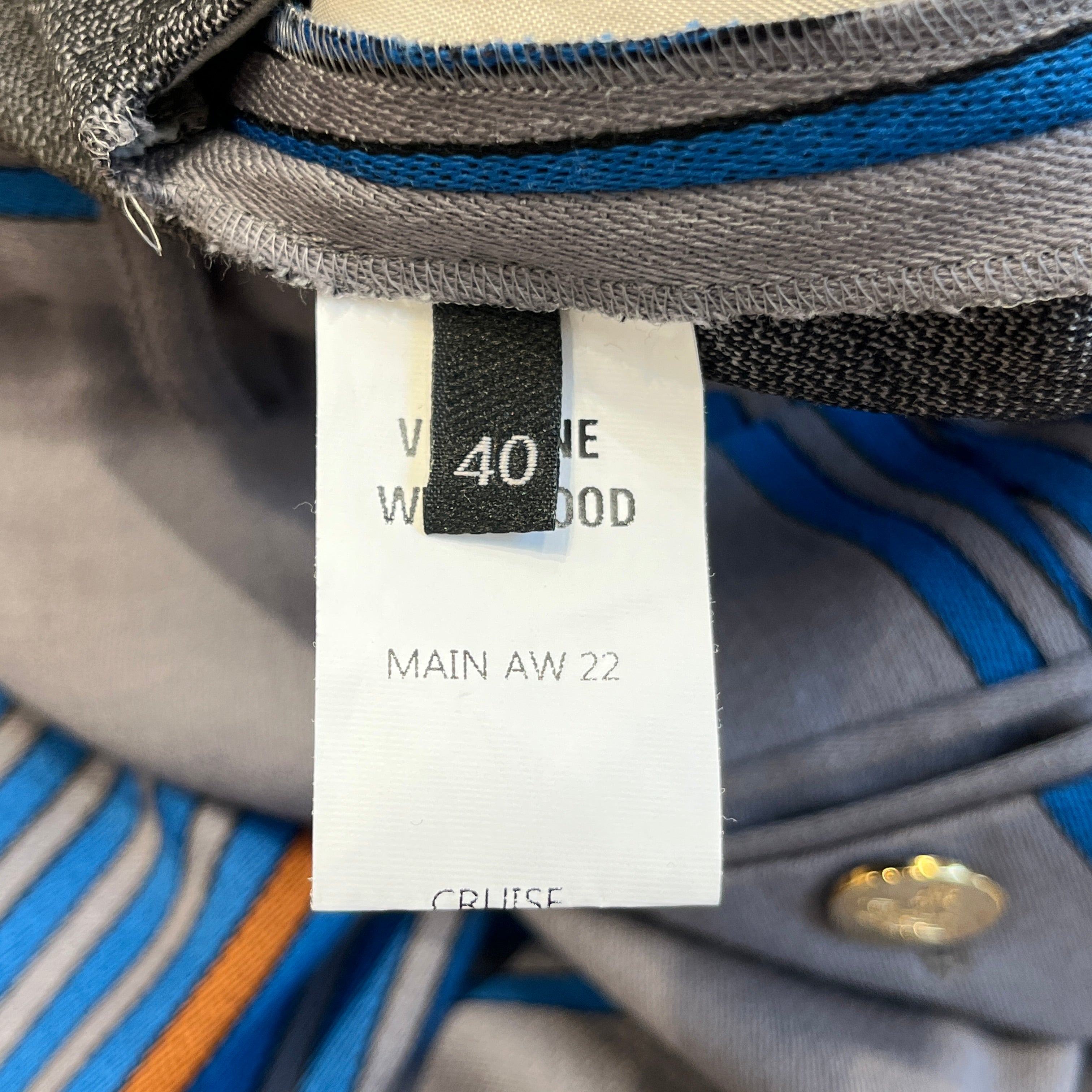 Vivienne Westwood/Straight Pants/40/Cotton/MLT/Stripe/CRUISE TROUSERS, HARDWARE view 3
