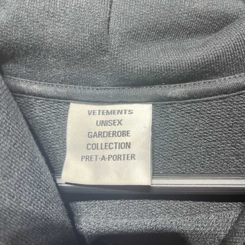 VETEMENTS/Hoodie/M/Cotton/BLK/