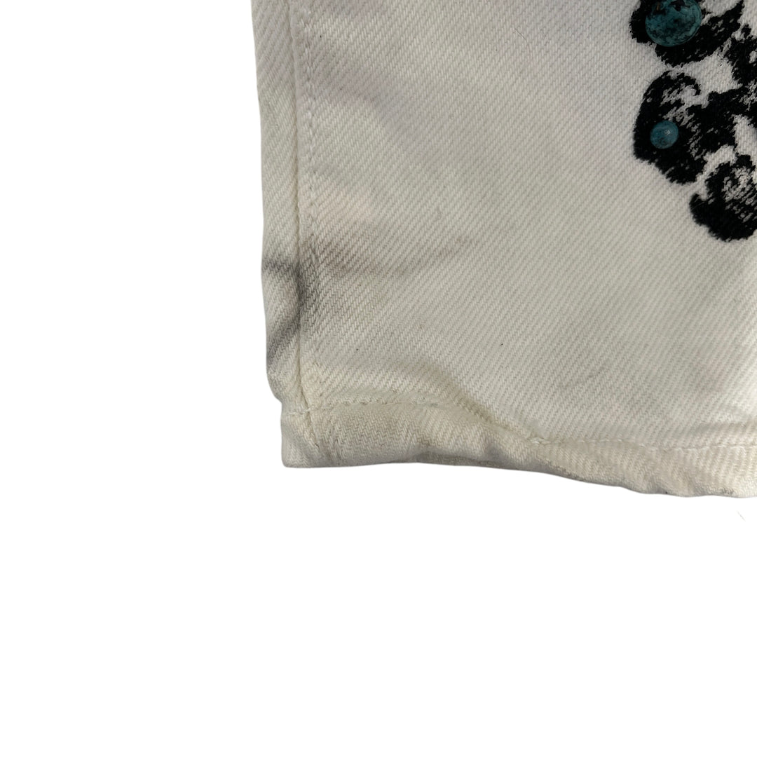 DENIM TEARS/Levi's/Straight Pants/36/Denim/WHT/Graphic/studded denim ...