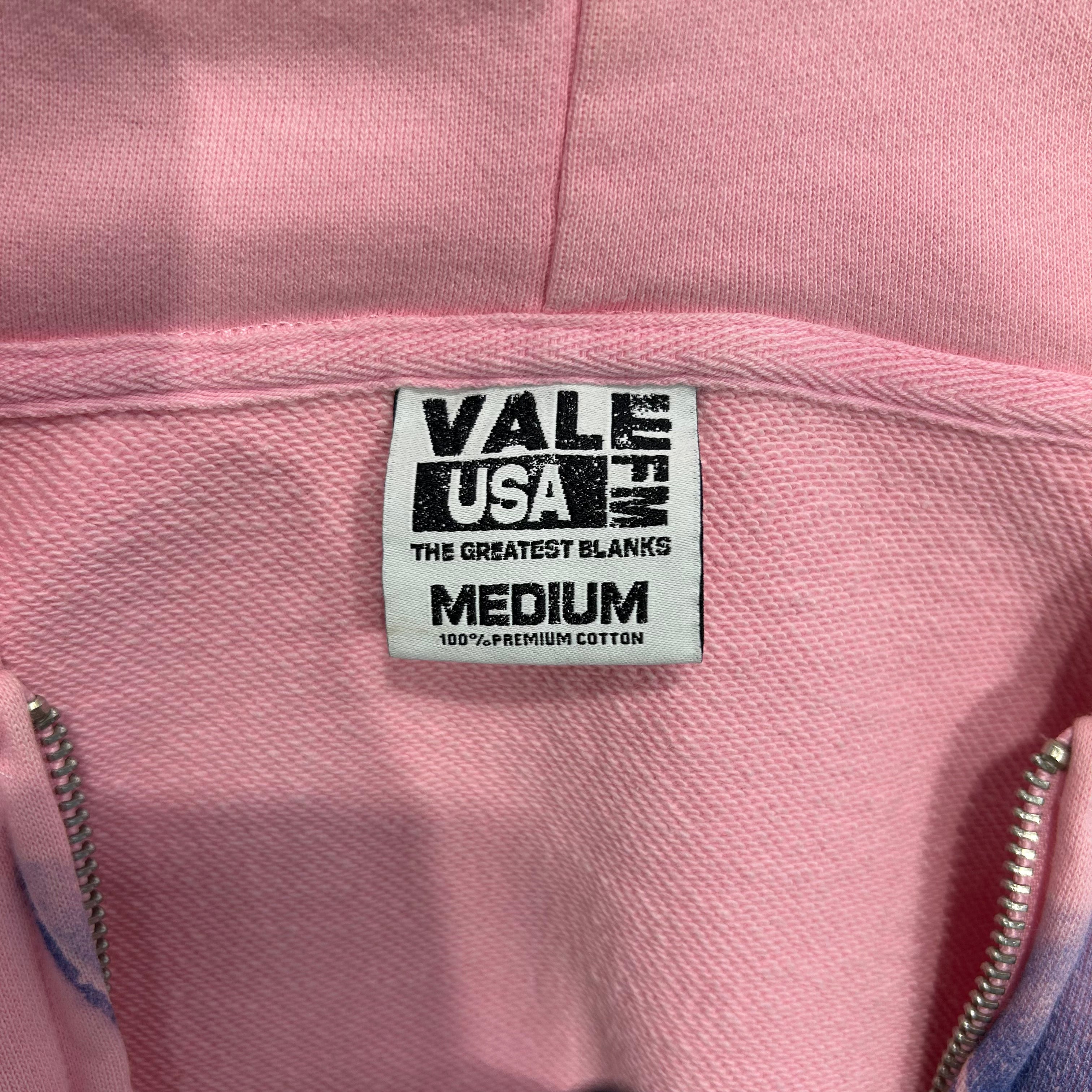 Vale/Zip Up Hoodie/M/Graphic/Cotton/PNK/ view 3