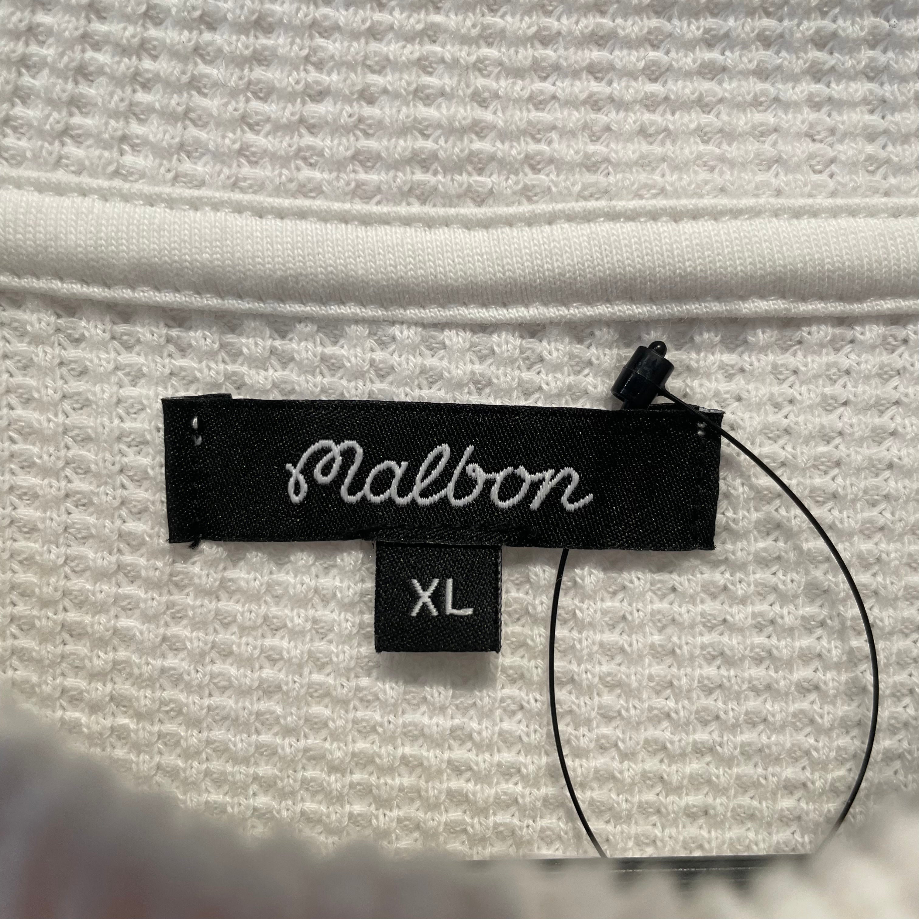 Malbon(MALBON GOLF)/LS T-Shirt/XL/Cotton/WHT/Turtle Neck/UNDEFEATED WAFFLE KNIT TOP view 3