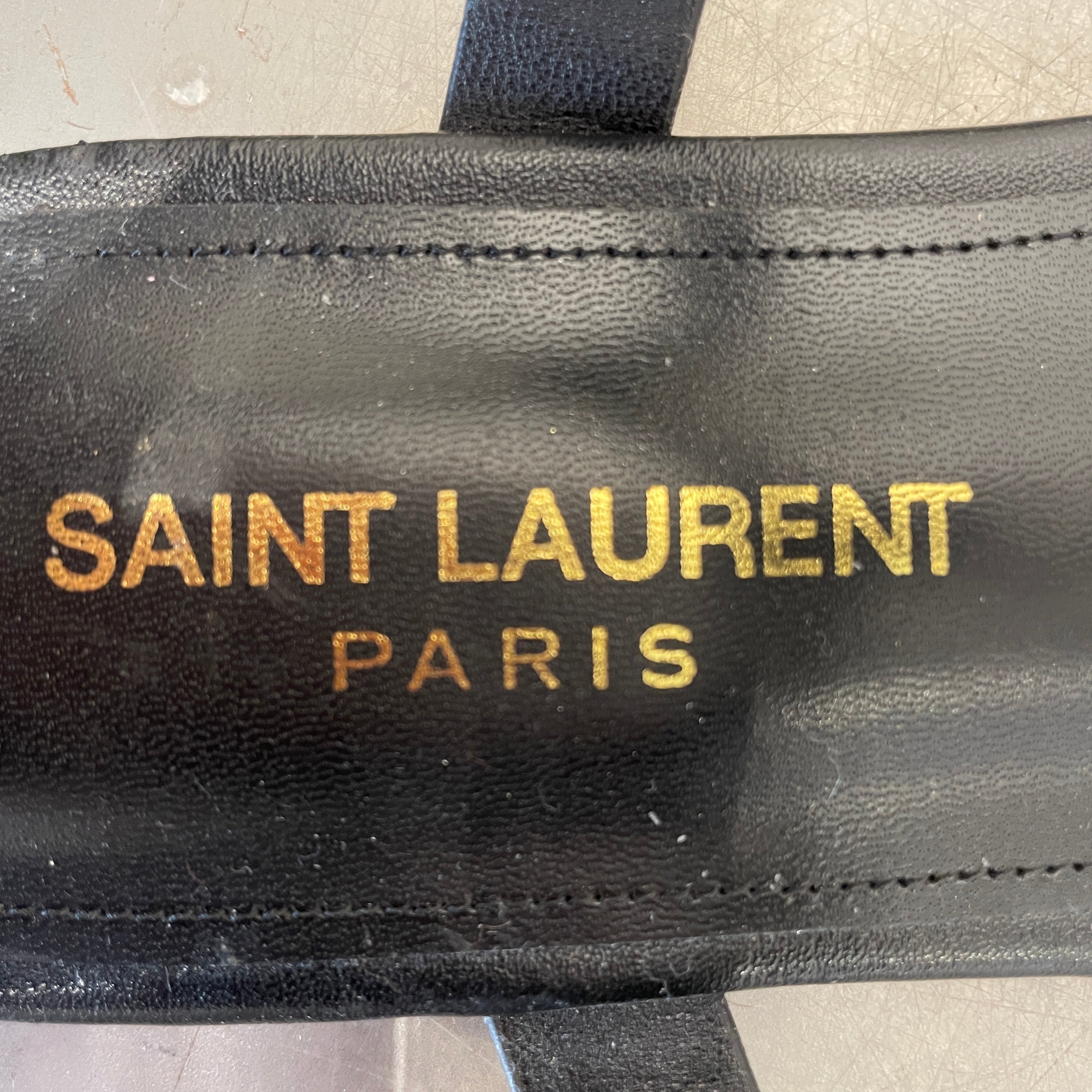 YVES SAINT LAURENT/Sandals/EU 39/Leather/BLK/CASSANDRA SANDAL view 3