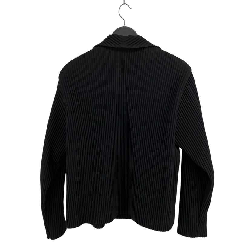 HOMME PLISSE ISSEY MIYAKE/Shirt/L/Cotton/BLK/PLEATED BLAZER