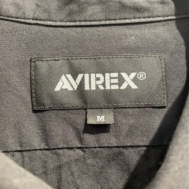 AVIREX/SS Shirt/Black/Cotton/