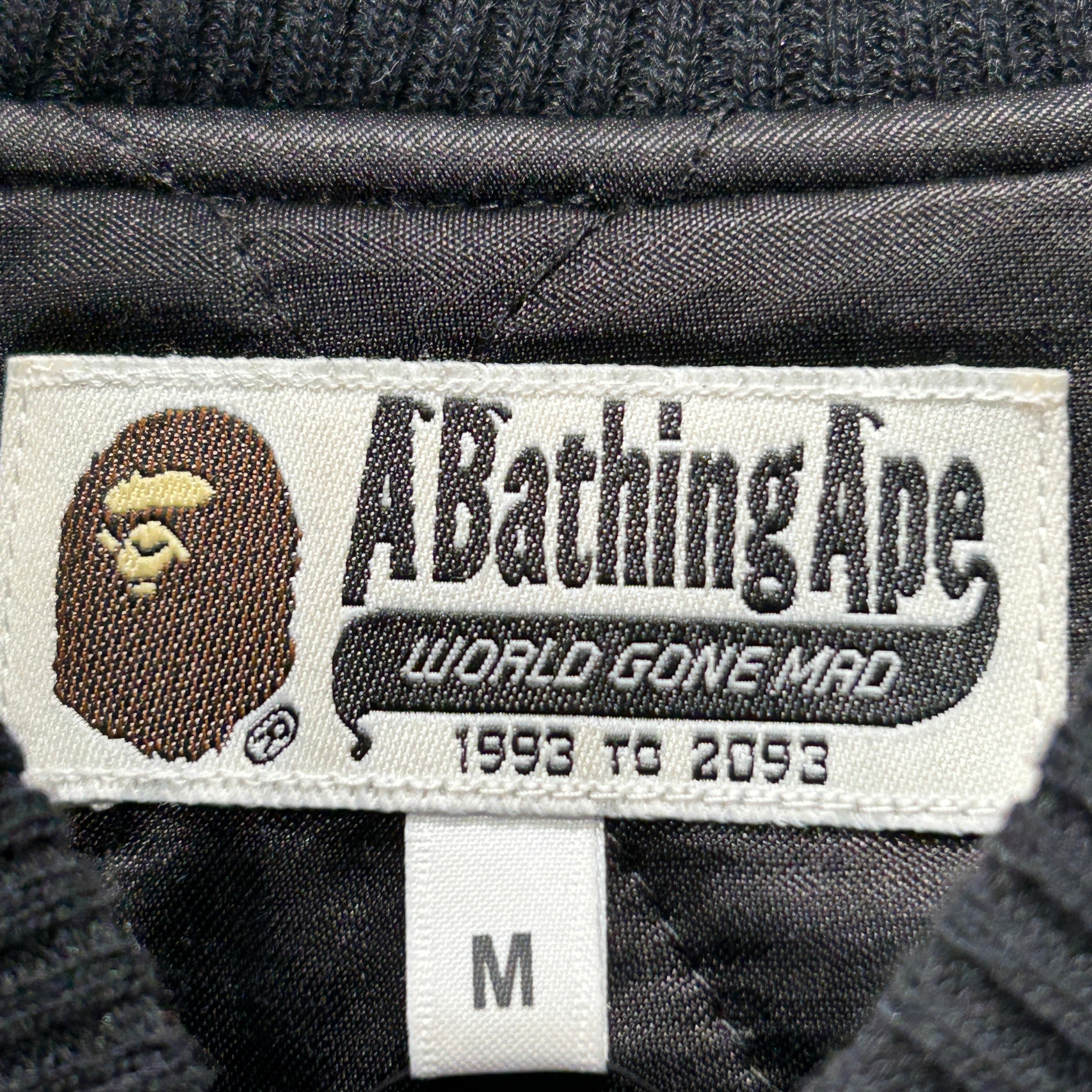 A BATHING APE/Blouson/M/BLK/Graphic/SATIN EFFECT SHARK GRPHC FRNT view 3