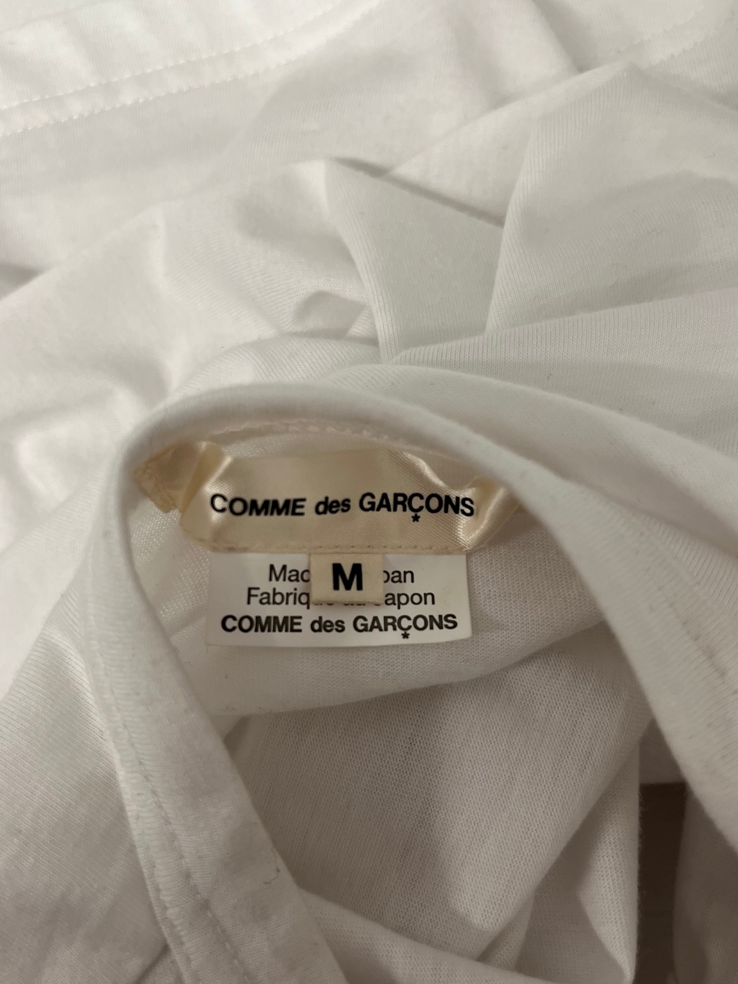 COMME des GARCONS/SL Cut & Sew/M/Cotton/WHT/PILLAR PUFF DETAIL TOP view 3