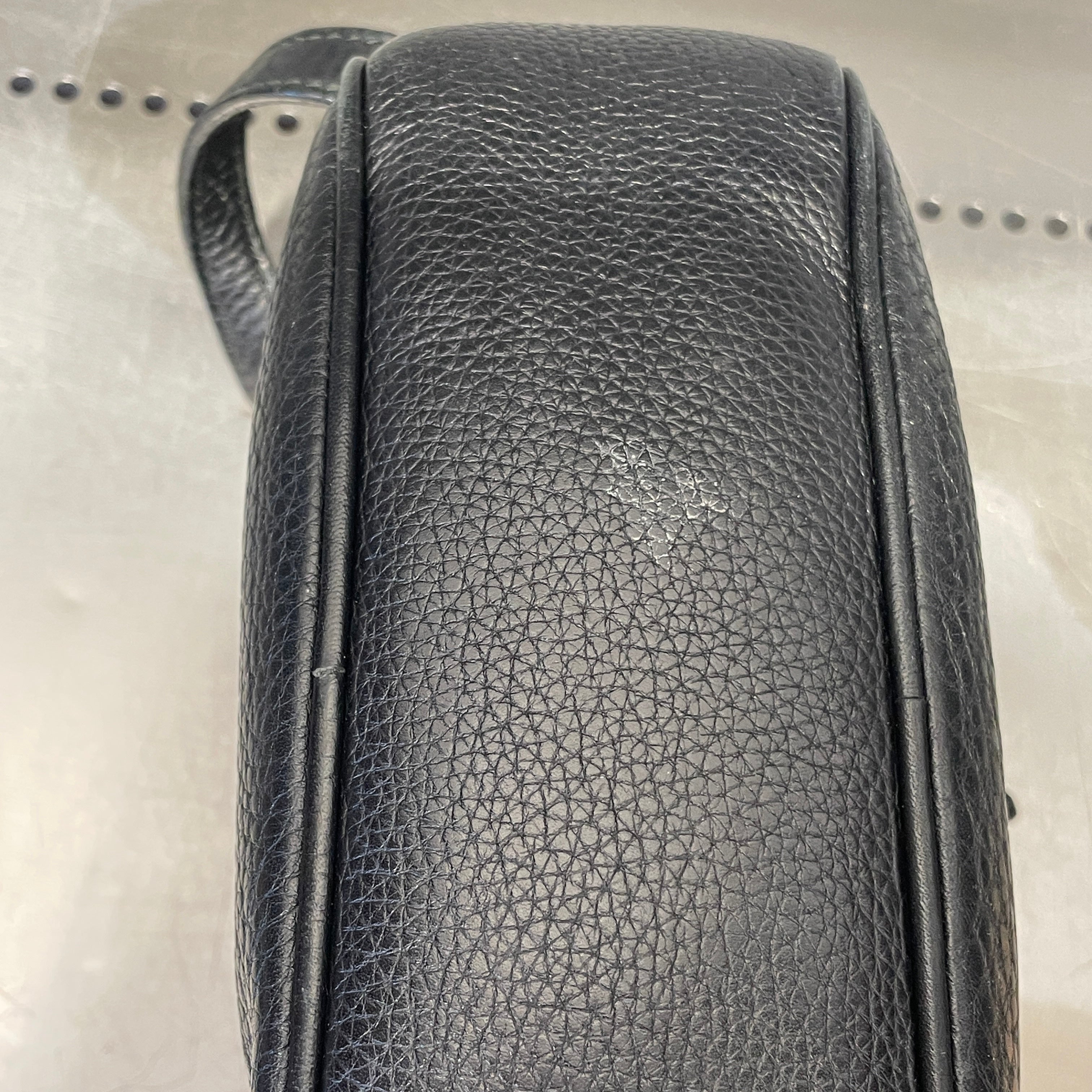 GUCCI/Cross Body Bag/Leather/BLK/INTERLOCKING G SOHO DISCO view 7
